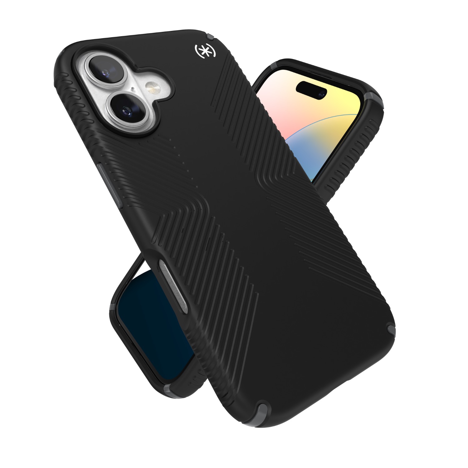 Speck Presidio2 Grip MagSafe Case - Apple iPhone 16 - Black & Slate Grey - Image 6