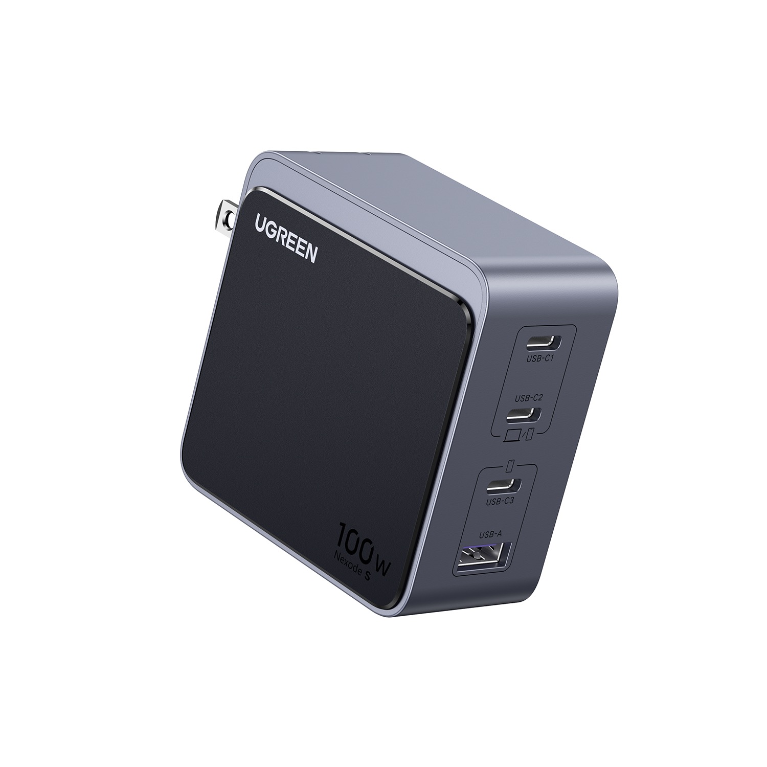 UGREEN Nexode 4 Port PD/USB Wall Charger 100W - Grey & Black