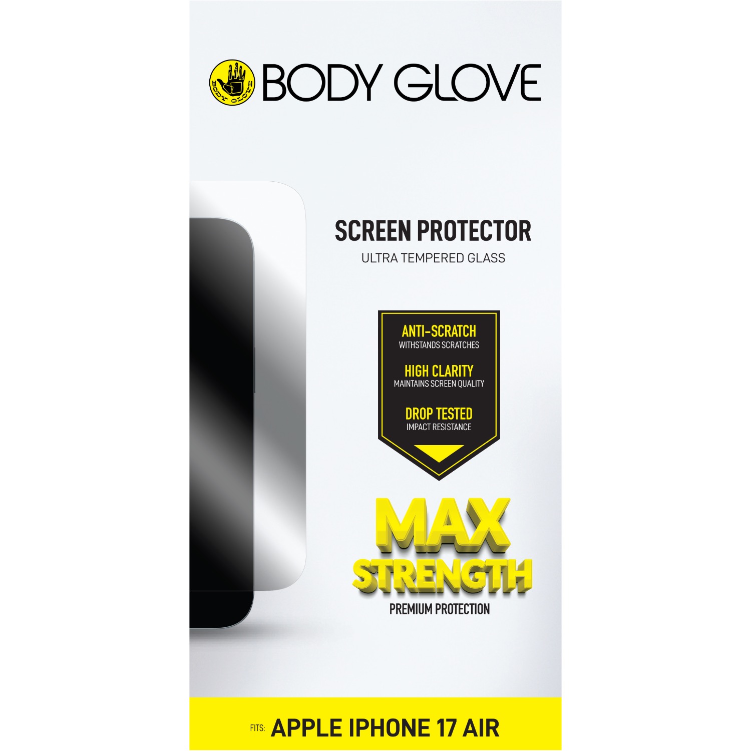 Body Glove Ultra Tempered Glass Screen Protector - Apple iPhone Air - Clear