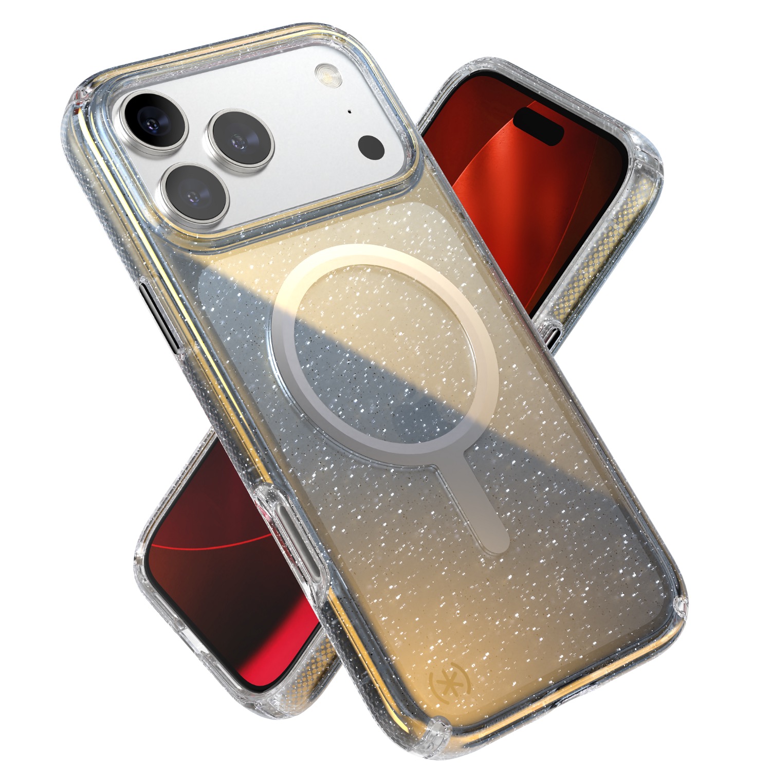 Speck Presidio Lux MagSafe Case - Apple iPhone 17 Pro Max - Silver Glitter - Image 8