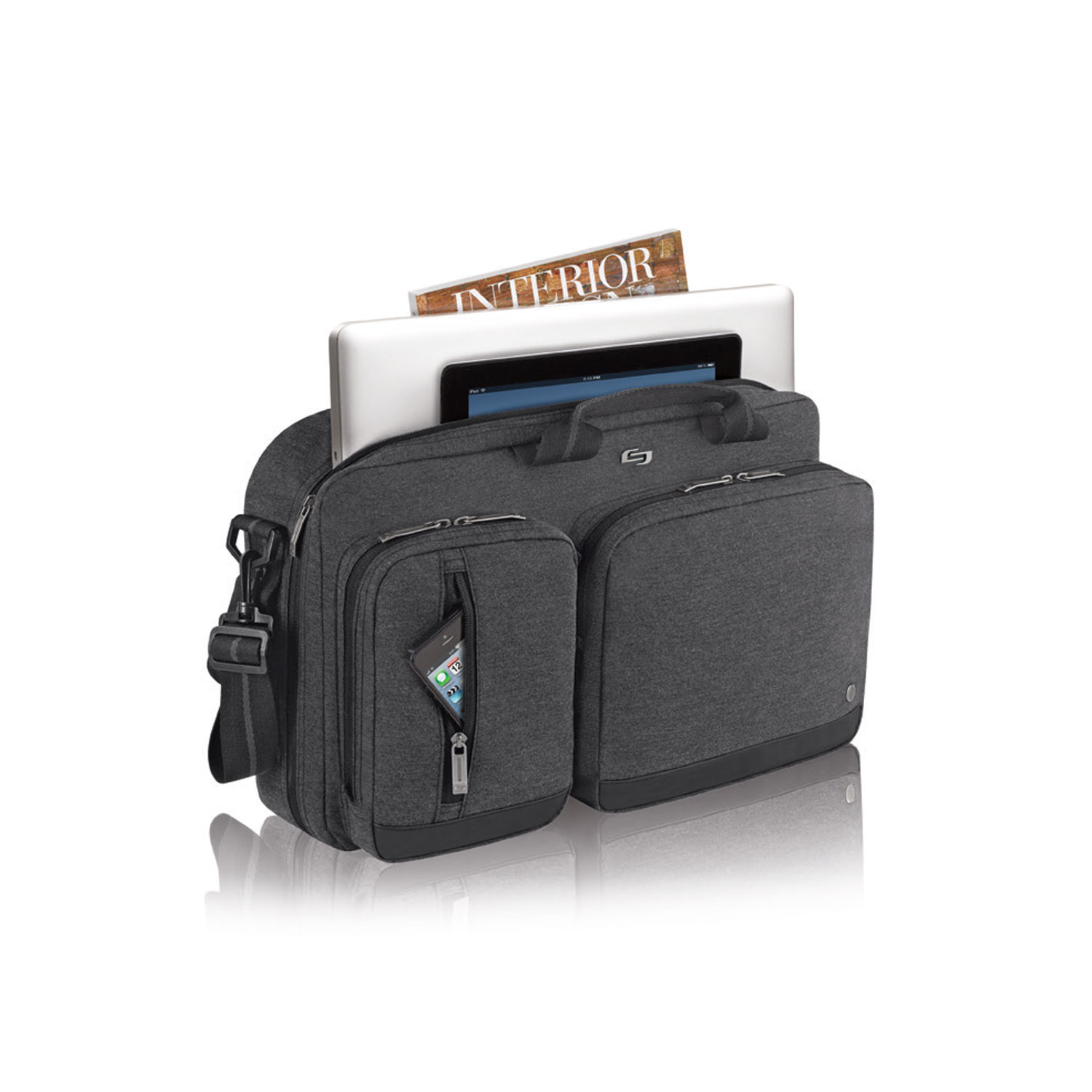 Solo Duane Urban Hybrid Briefcase - Up To 15.6 Inch - Grey