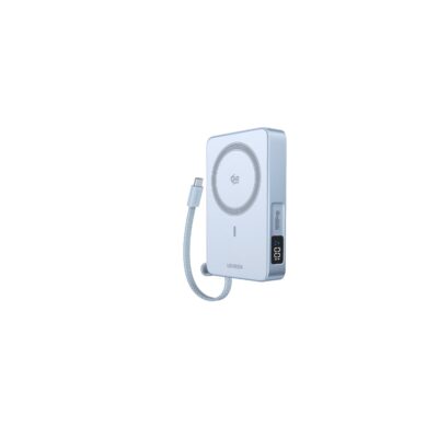 UGREEN Magnetic Wireless Power Bank With Built-in Cable 10000mAh - Blue
