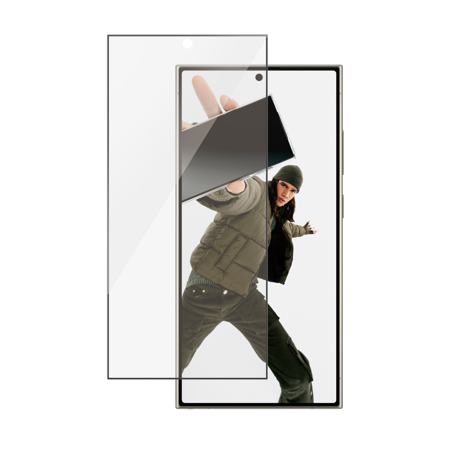 PanzerGlass Screen Protector Ultra Wide Fit With EasyAligner - Samsung Galaxy 24 Ultra - Black - Image 14