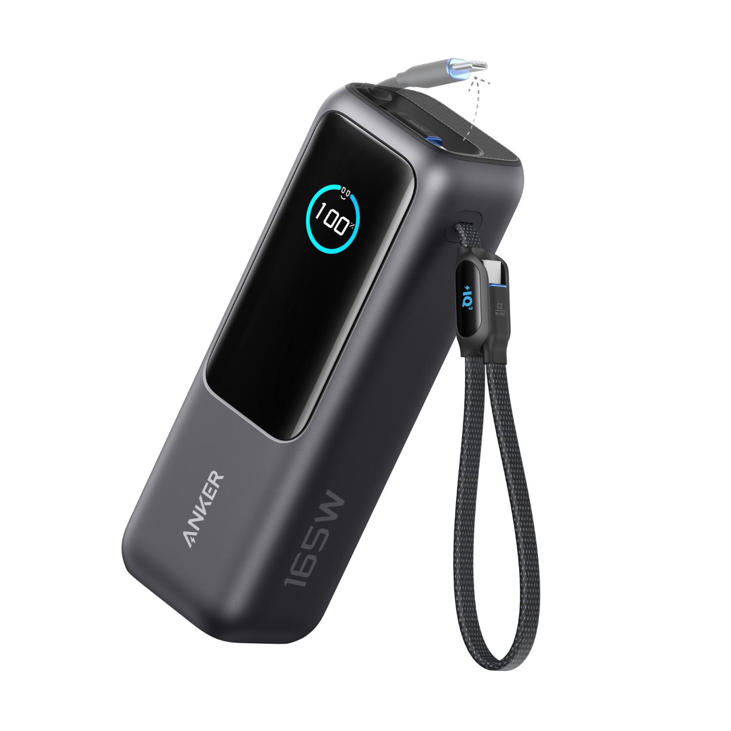 Anker Laptop Power Bank With Retractable Cables 20000mAh 165W - Dark Grey - Image 15