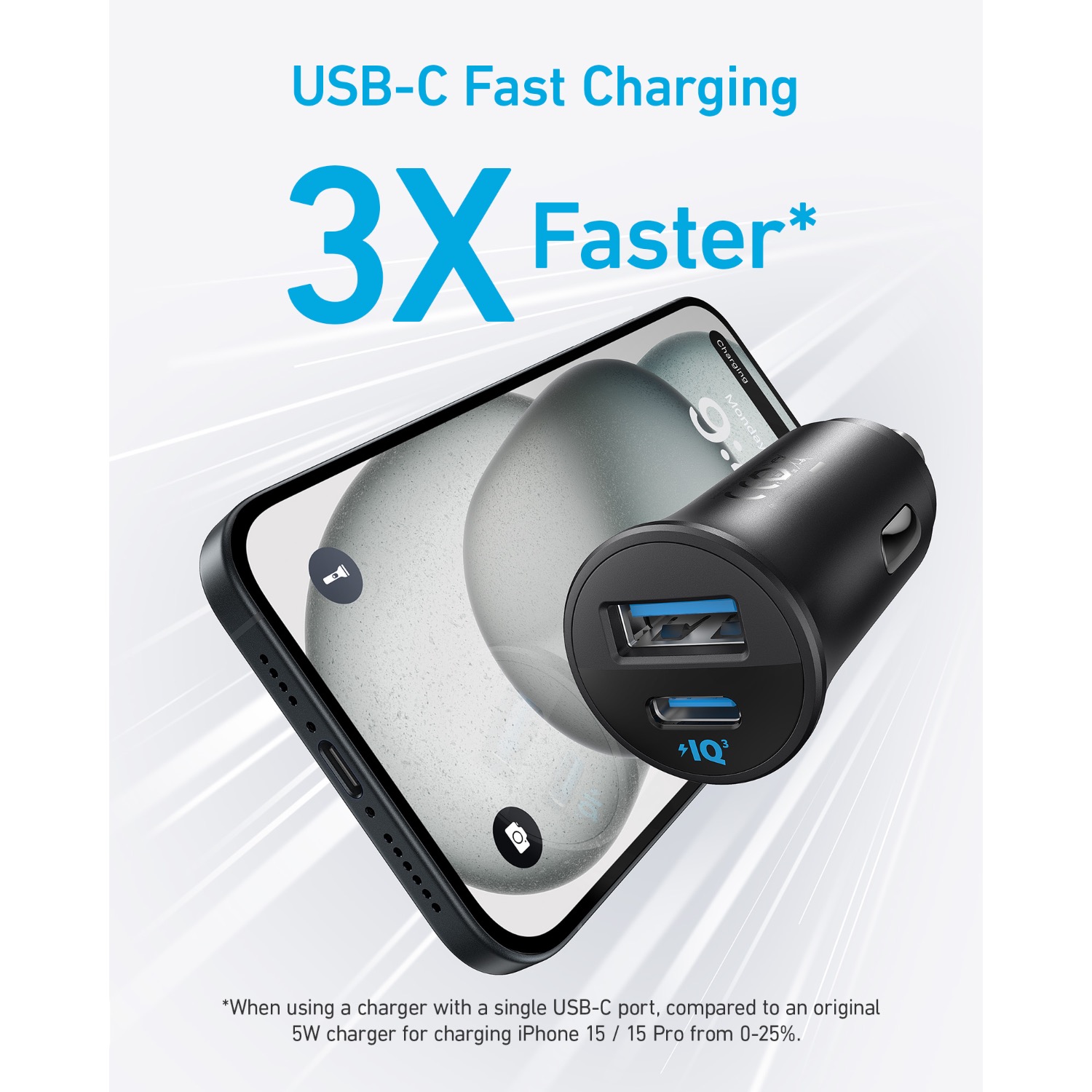 Anker 30W Car Charger (2 Ports) - Black - Image 20