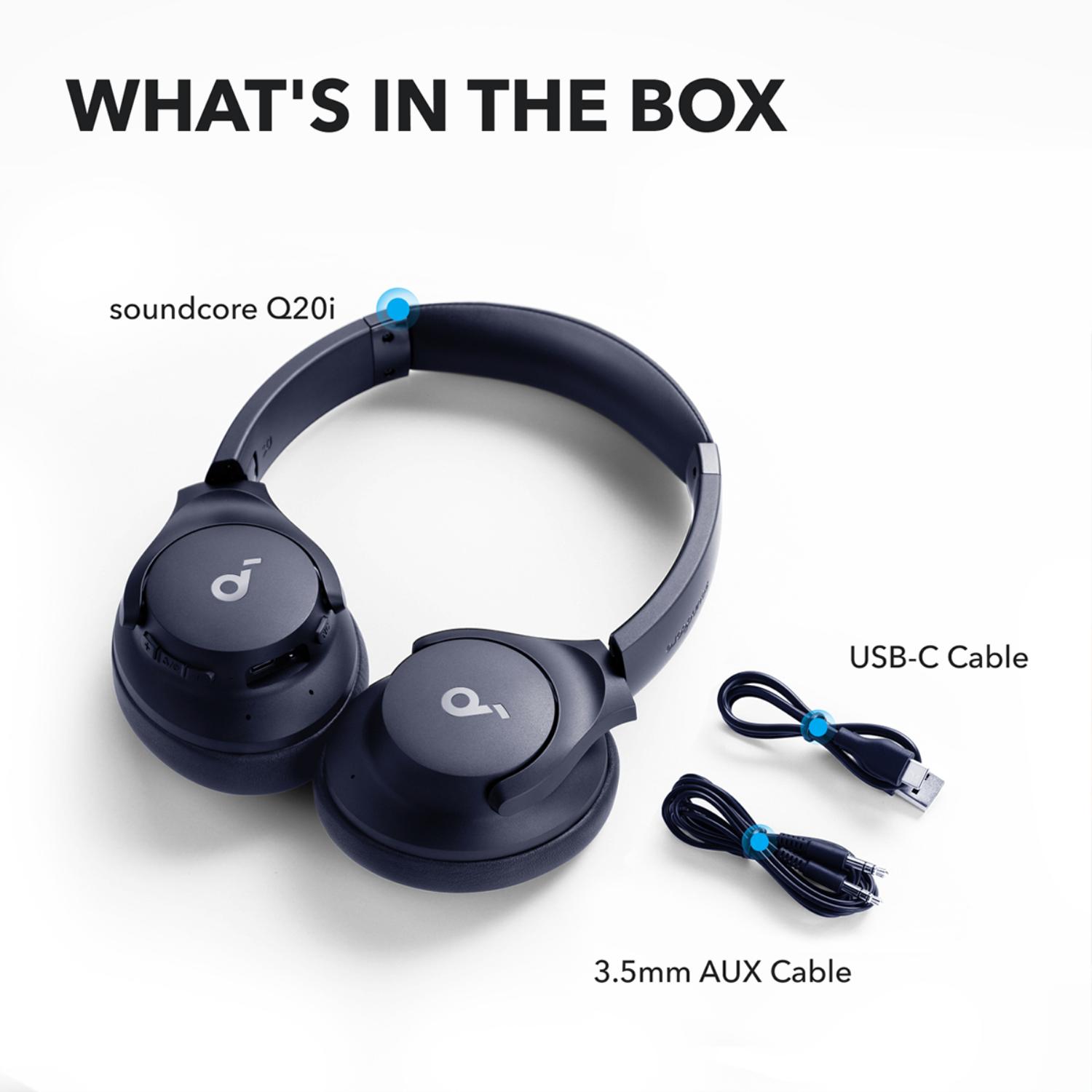 soundcore Q20i Hybrid Active Noise Cancelling Headphones - Blue - Image 32