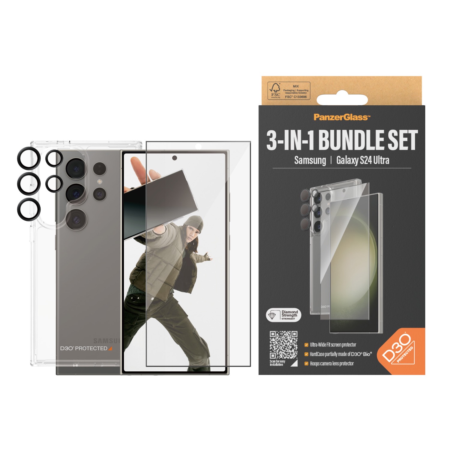 PanzerGlass 3-In-1 Protection Bundle - Samsung Galaxy S24 Ultra - Image 7