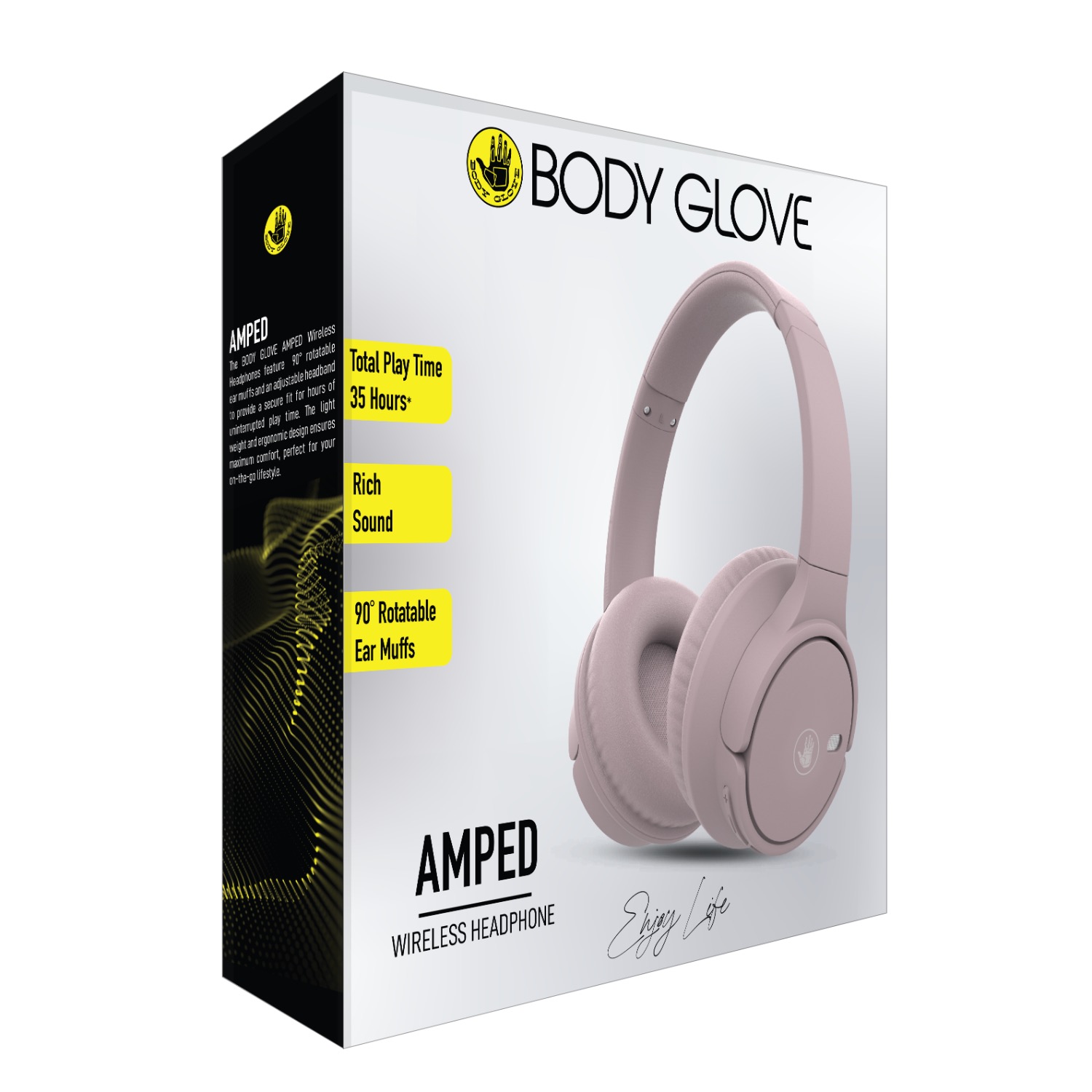 Body Glove AMPED Wireless Over-Ear Headphone - Sand - Image 10