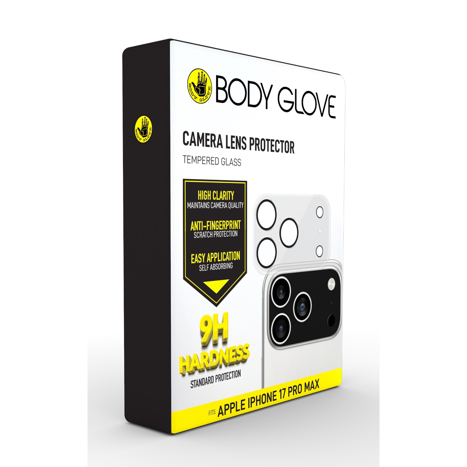 Body Glove Tempered Glass Camera Screen Protector - Apple iPhone 17 Pro Max - Black - Image 9