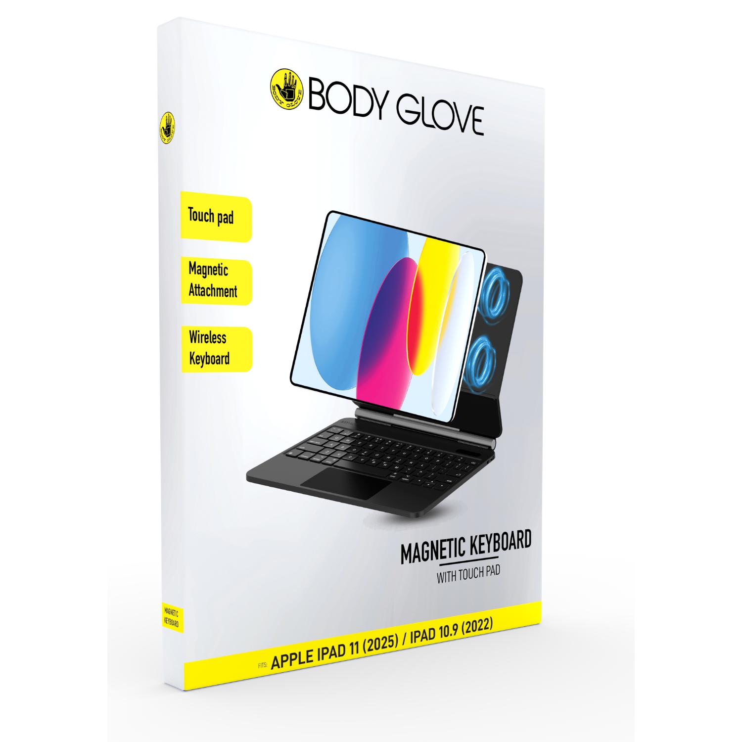 Body Glove Magnetic Wireless Keyboard With Touchpad - Apple iPad 11 (2025) / iPad 10.9 (2022) - Black - Image 18
