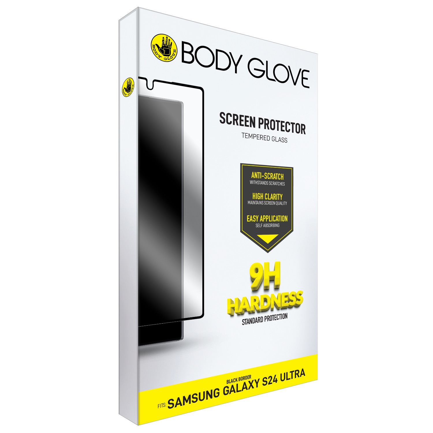 Body Glove Tempered Glass Screen Protector - Samsung Galaxy S24U - Black Border - Image 12