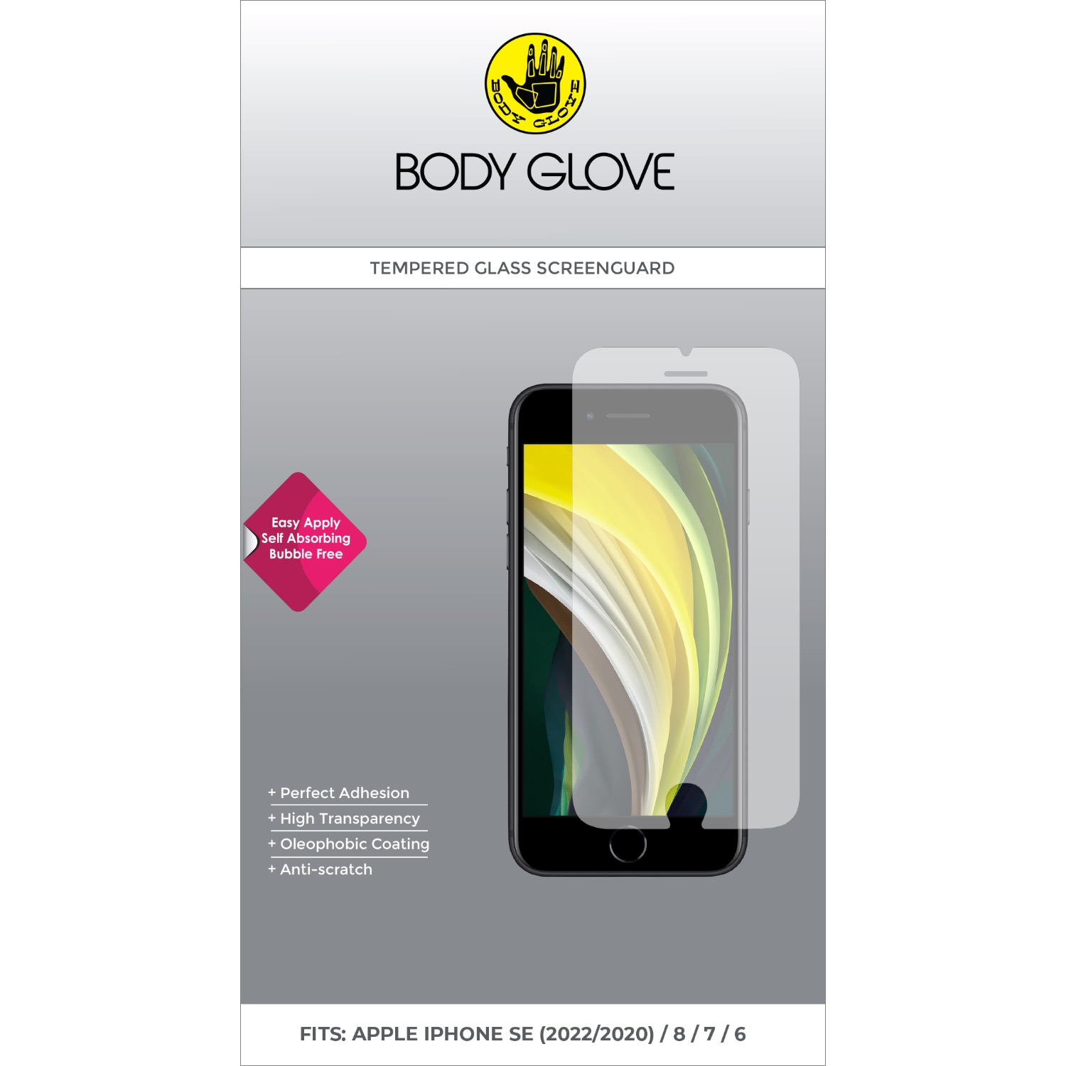 Body Glove Tempered Glass Screen Protector - Apple iPhone SE (2022) / iPhone SE (2020) / iPhone 8 / iPhone 7 / iPhone 6 - Image 16