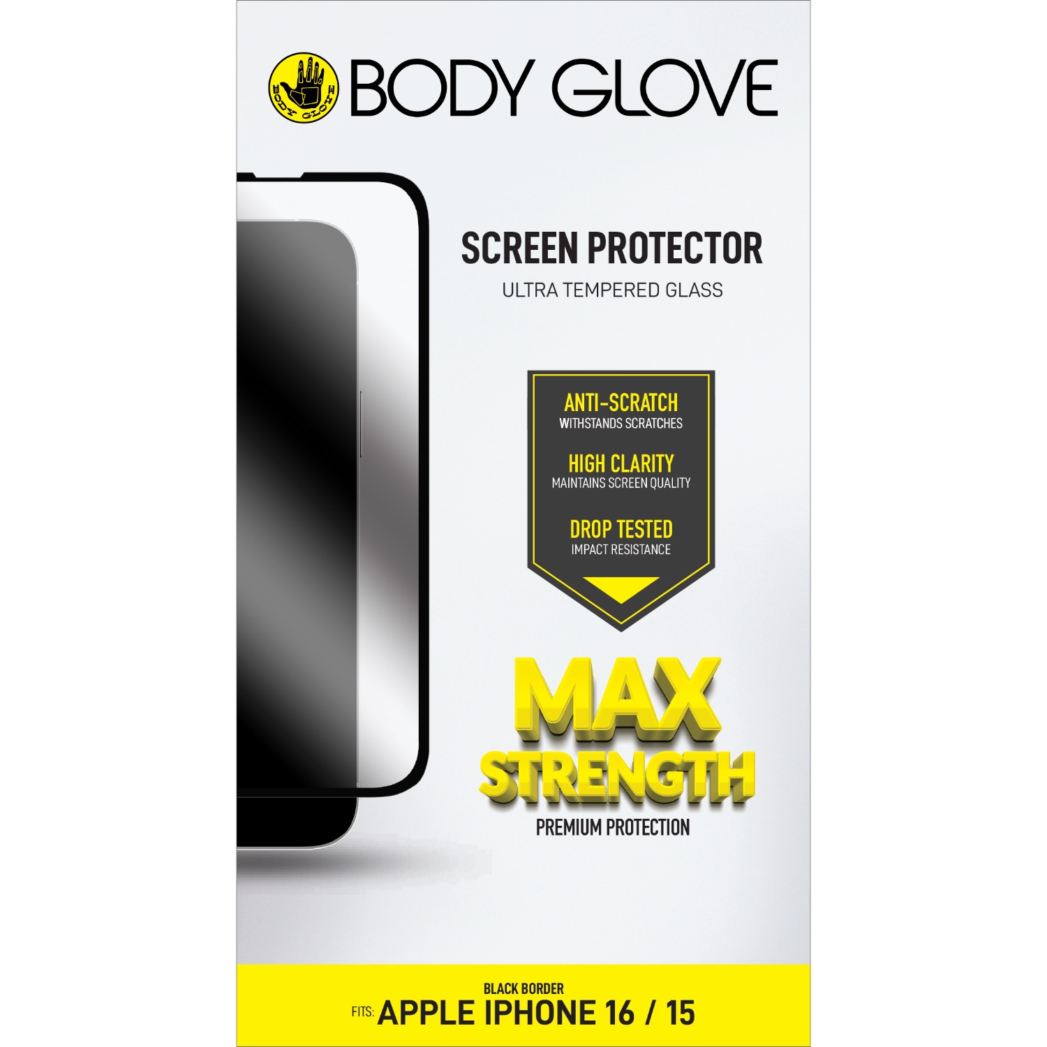 Body Glove Ultra Tempered Glass Screen Protector - Apple iPhone 15 - Image 10