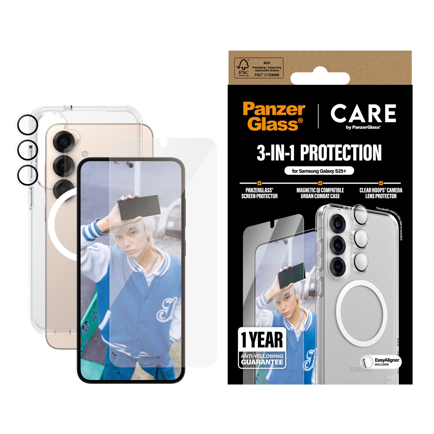 PanzerGlass 3-In-1 Protection Bundle - Samsung Galaxy S25+ - Image 15