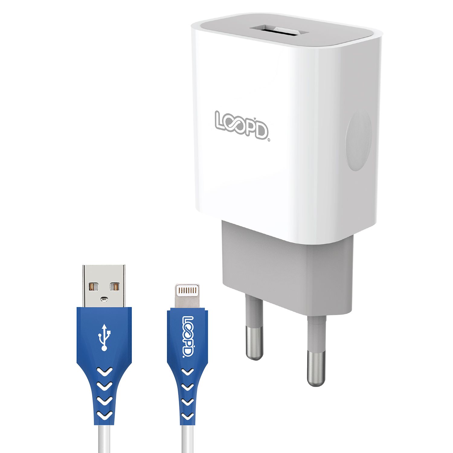 LOOPD 1 Port Home Charger With MFI Lightning Cable 10.5W - Image 3