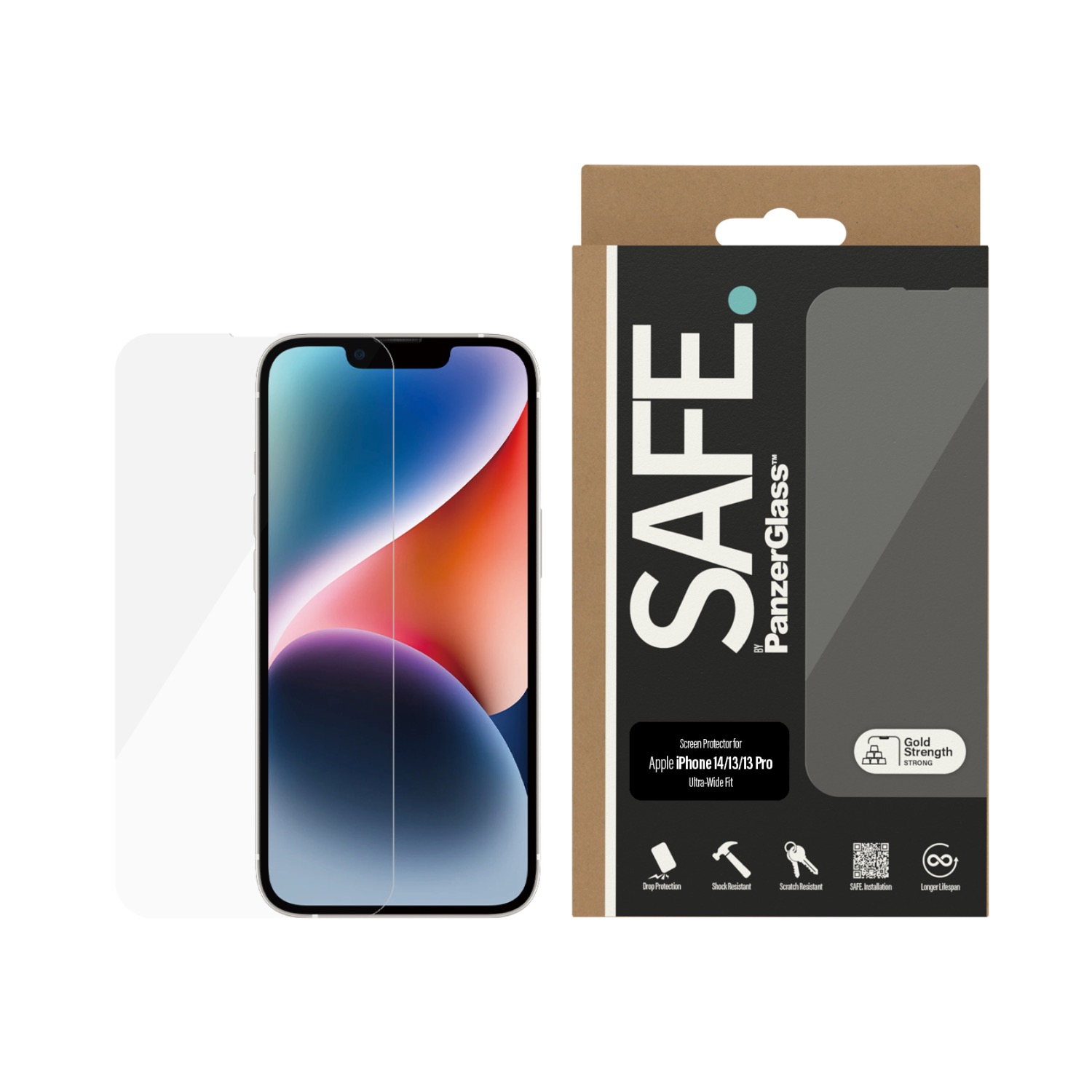 SAFE. By PanzerGlass Privacy Screen Protector Ultra Wide Fit - Apple iPhone 14 / iPhone 13 / iPhone 13 Pro - Image 15