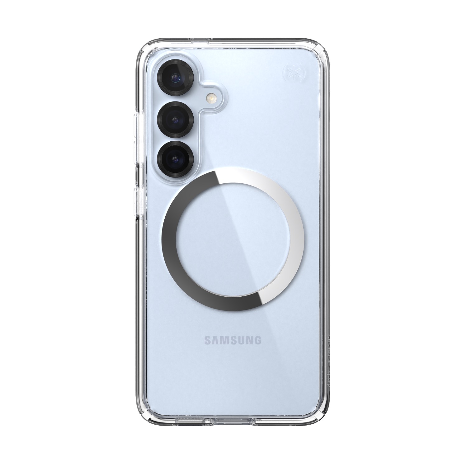 Speck Presidio Perfect Clear Magnet Case - Samsung Galaxy S25 - Clear & Chrome - Image 35