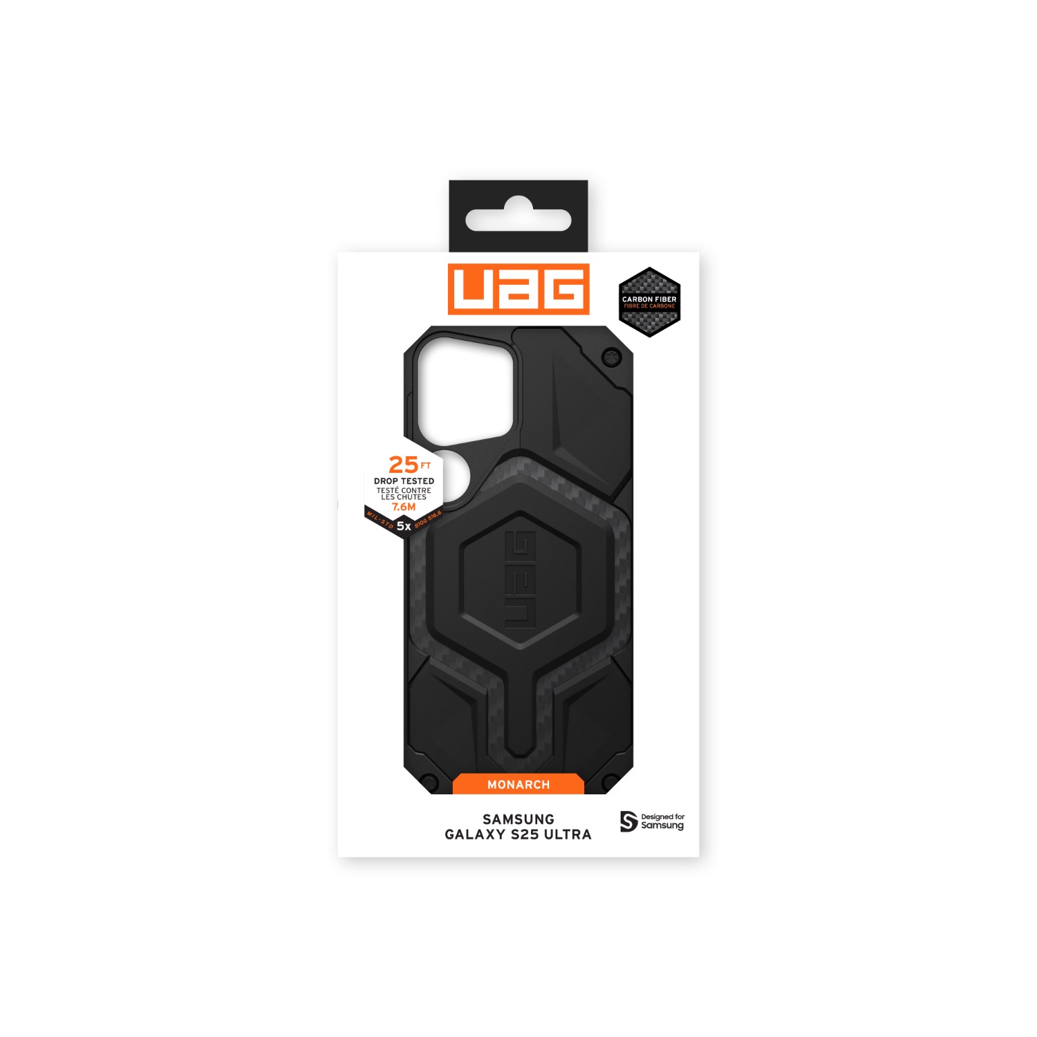 UAG Monarch Case - Samsung Galaxy S25 Ultra - Carbon Fibre - Image 21