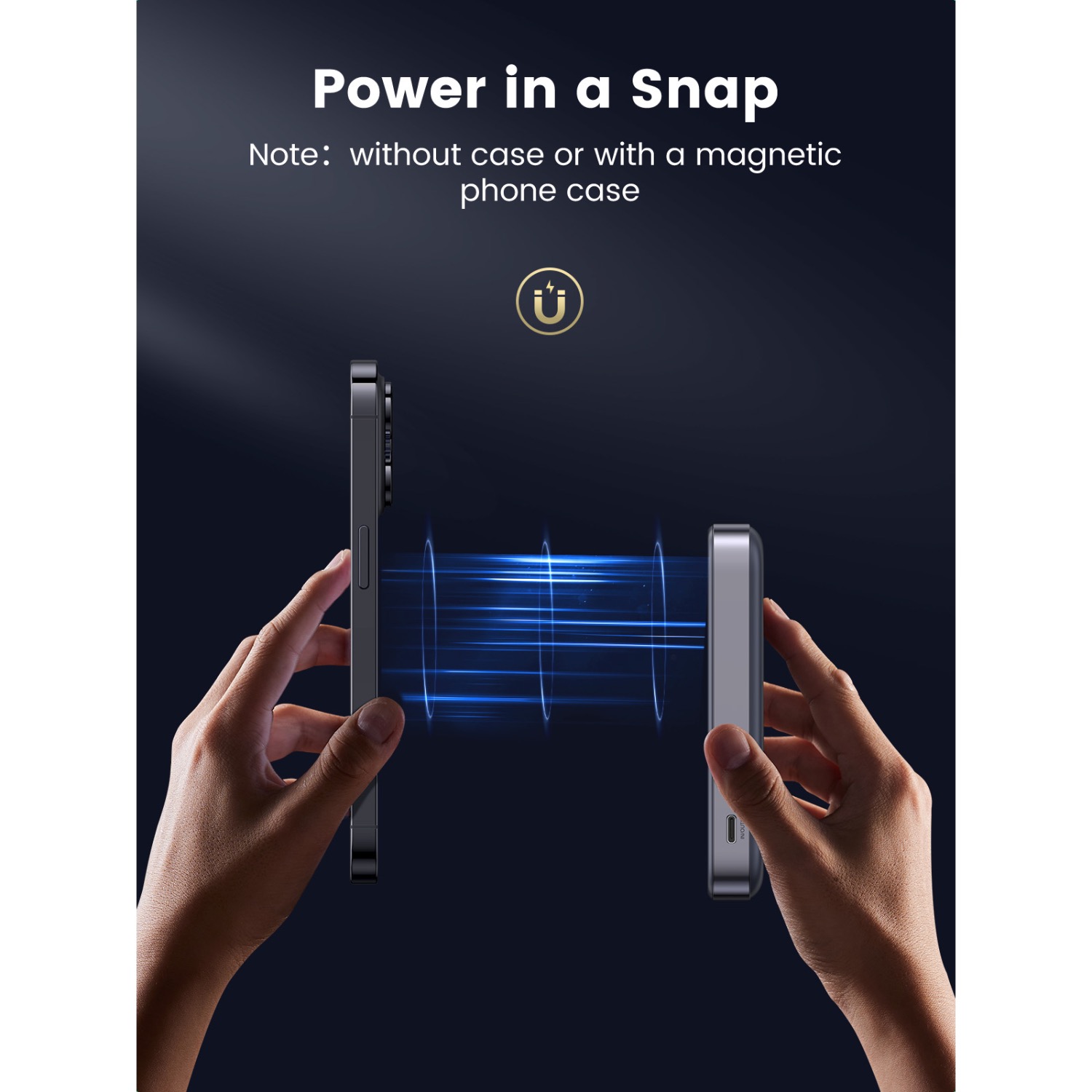 UGREEN Magnetic Wireless Power Bank With Kickstand 10000mAh - Grey - Image 44