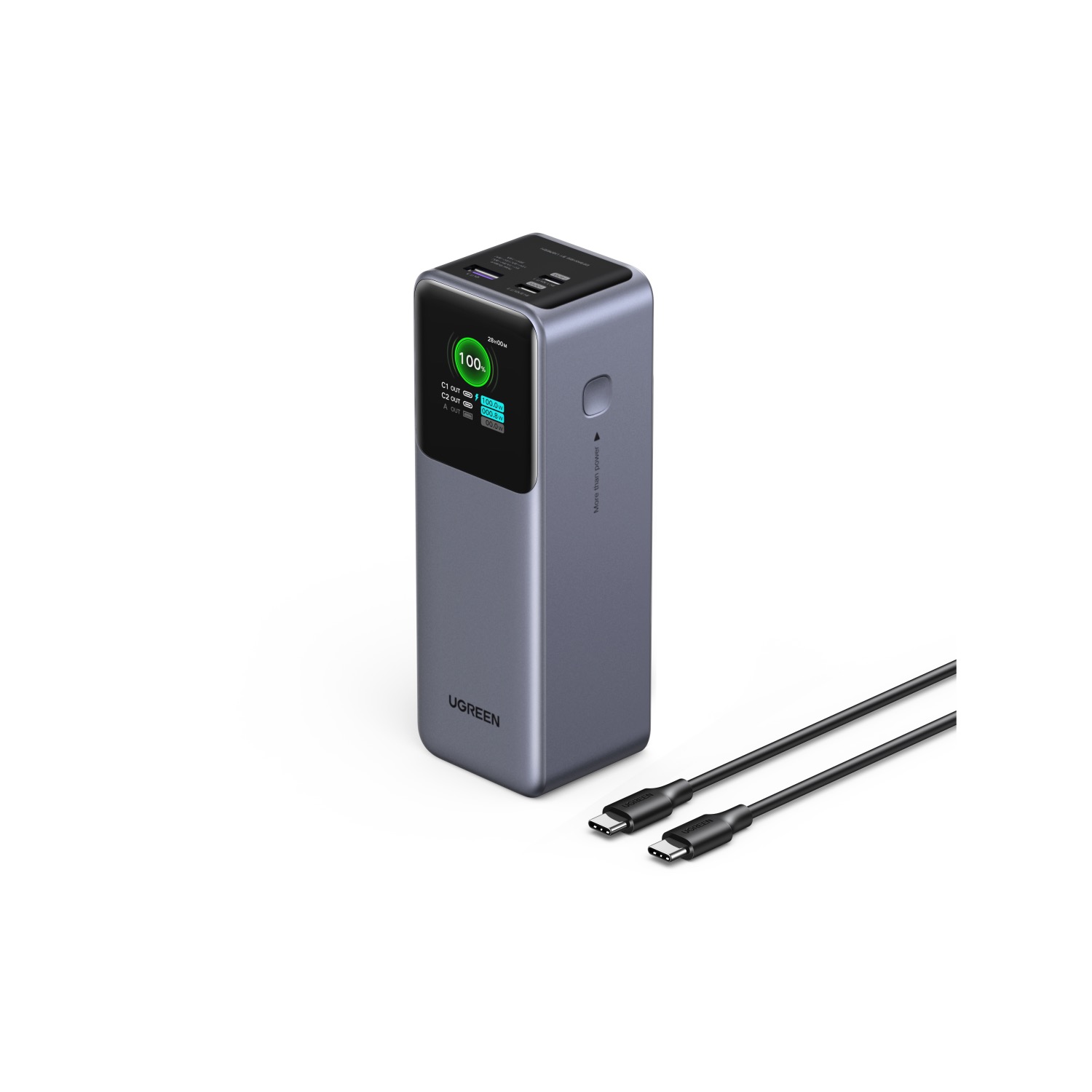 UGREEN Nexode Power Bank 20000mAh 130W - Grey - Image 6