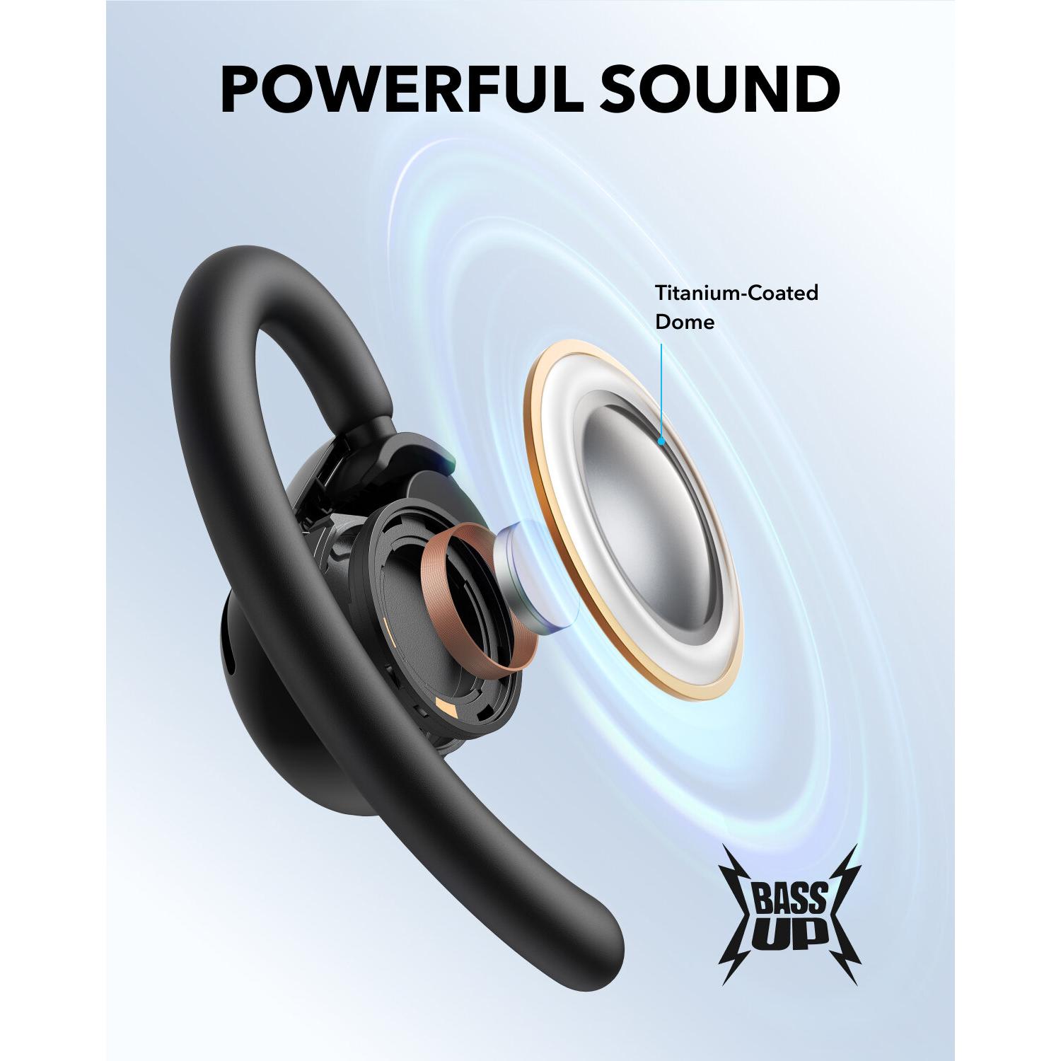 soundcore V20i Earbuds With Adjustable Hooks - Black - Image 48
