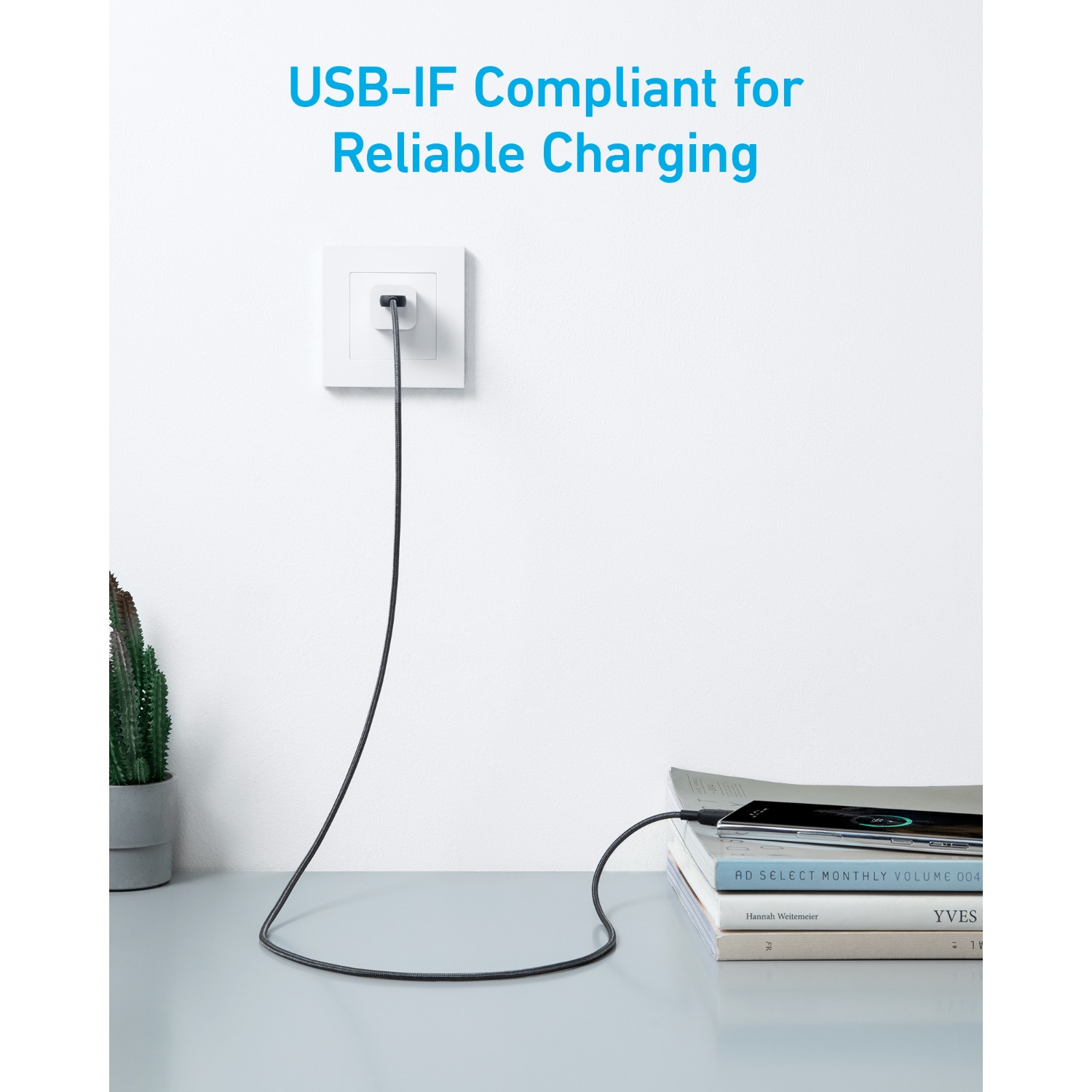 Anker 322 PowerLine USB A to USB C 0.9M Cable - Black - Image 45