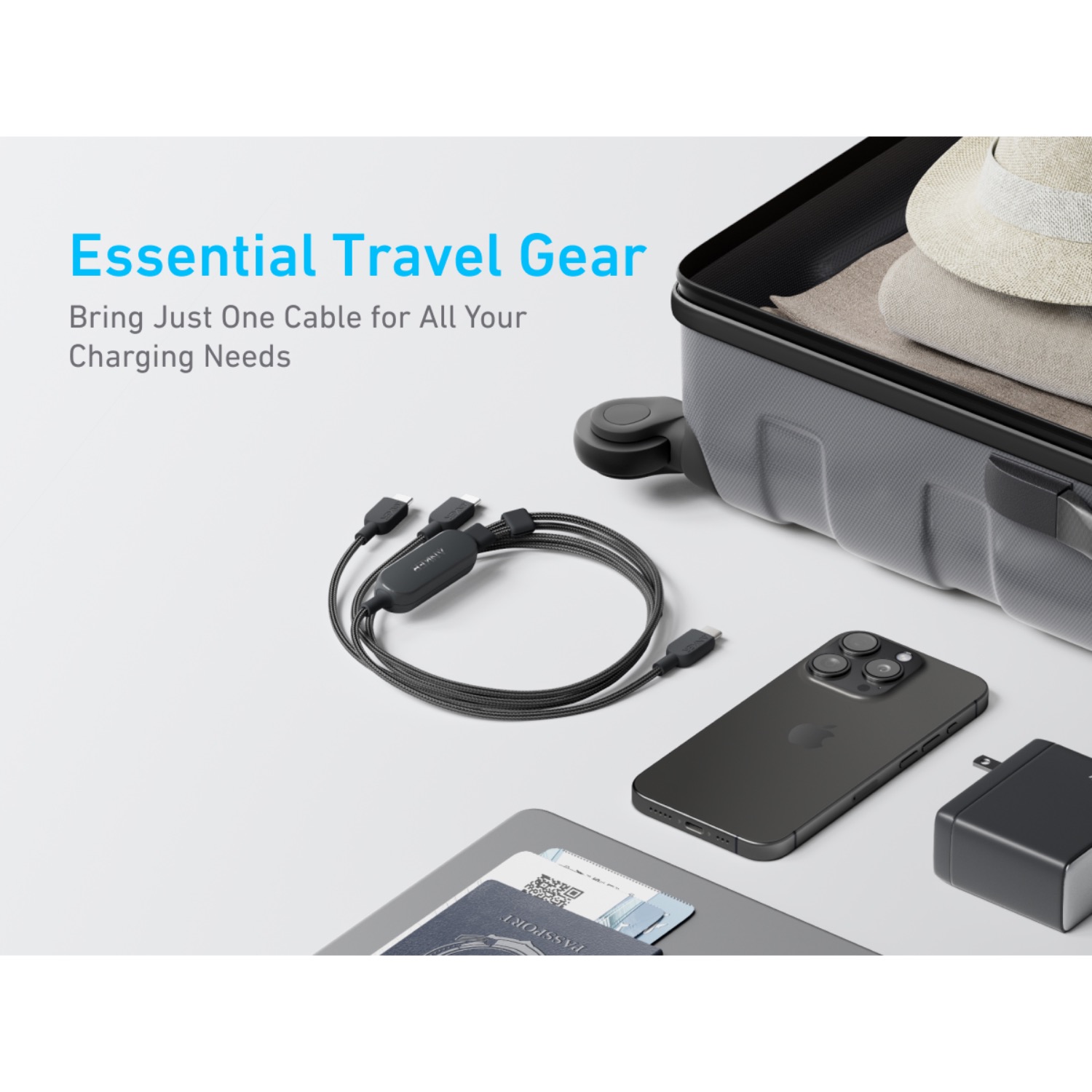 Anker 2-In-1 USB-C To USB-C Cable 140W 1.2M Cable - Black - Image 36