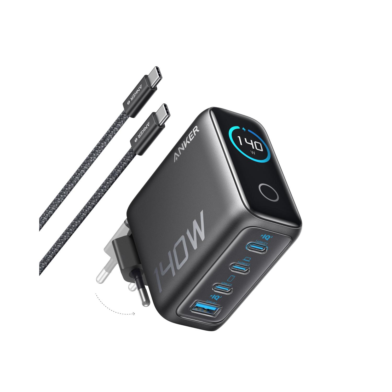 Anker 140W 4 Port Charger With Cable - Grey - Image 49