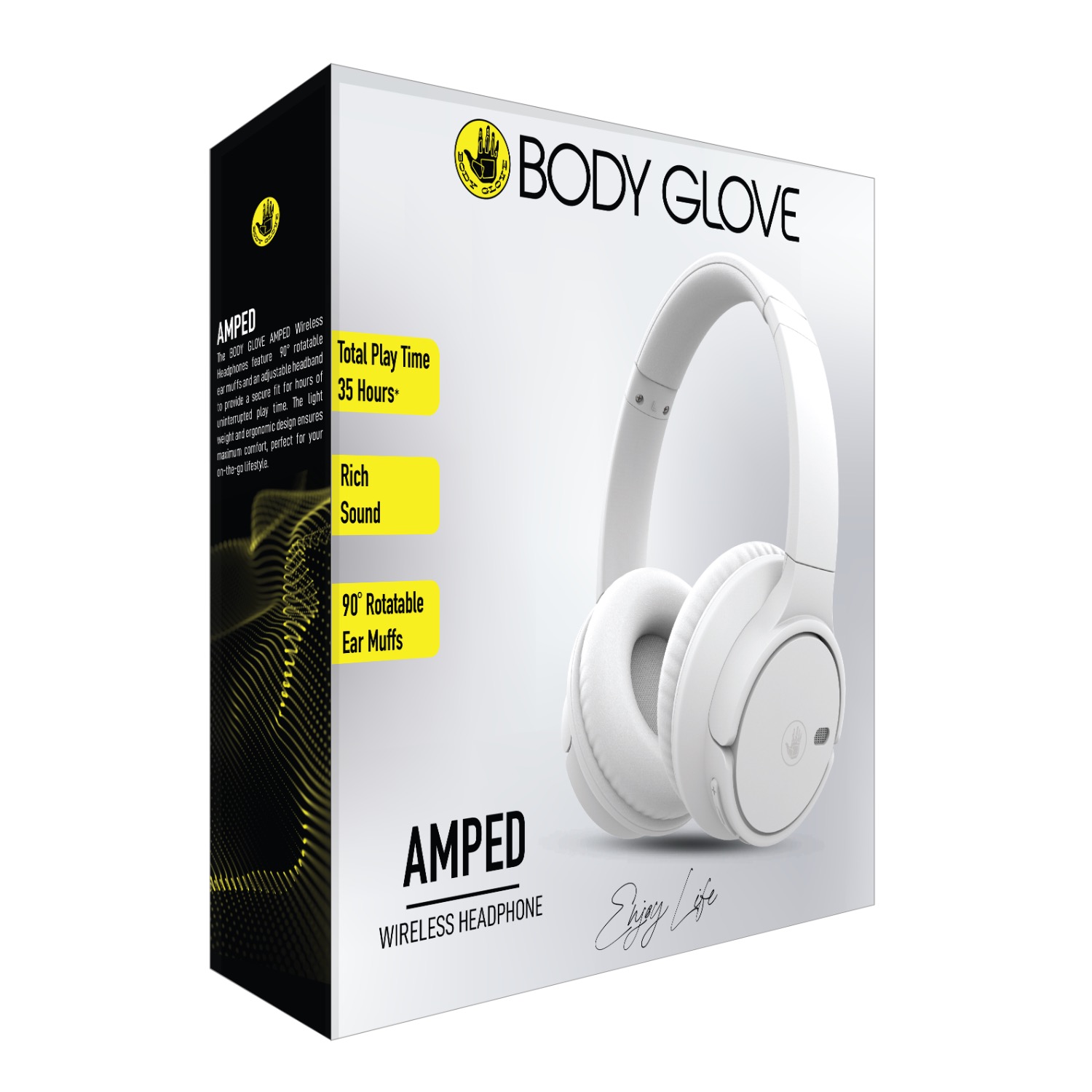 Body Glove AMPED Wireless Over-Ear Headphone - White - Image 32