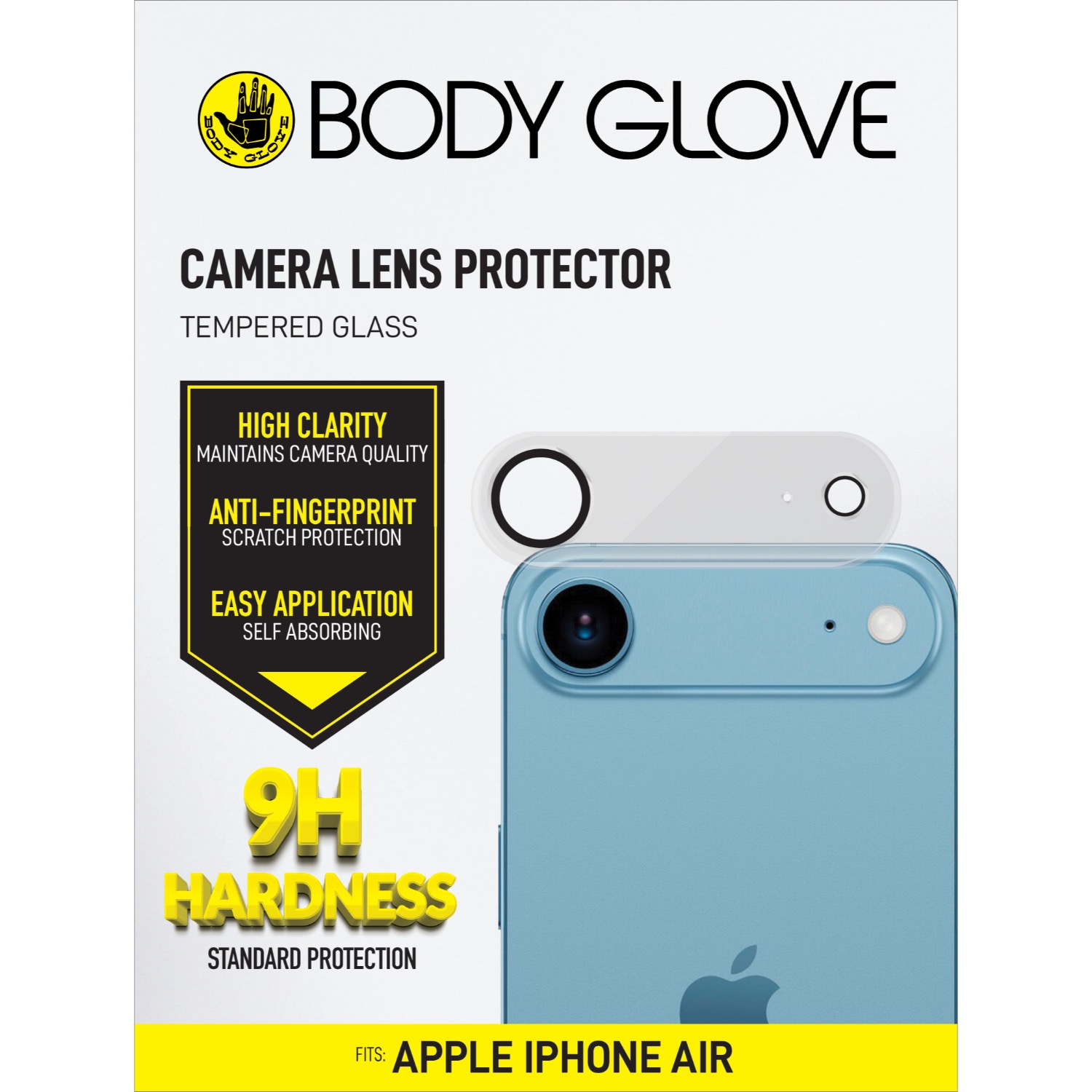 Body Glove Tempered Glass Camera Screen Protector - Apple iPhone Air - Black - Image 50