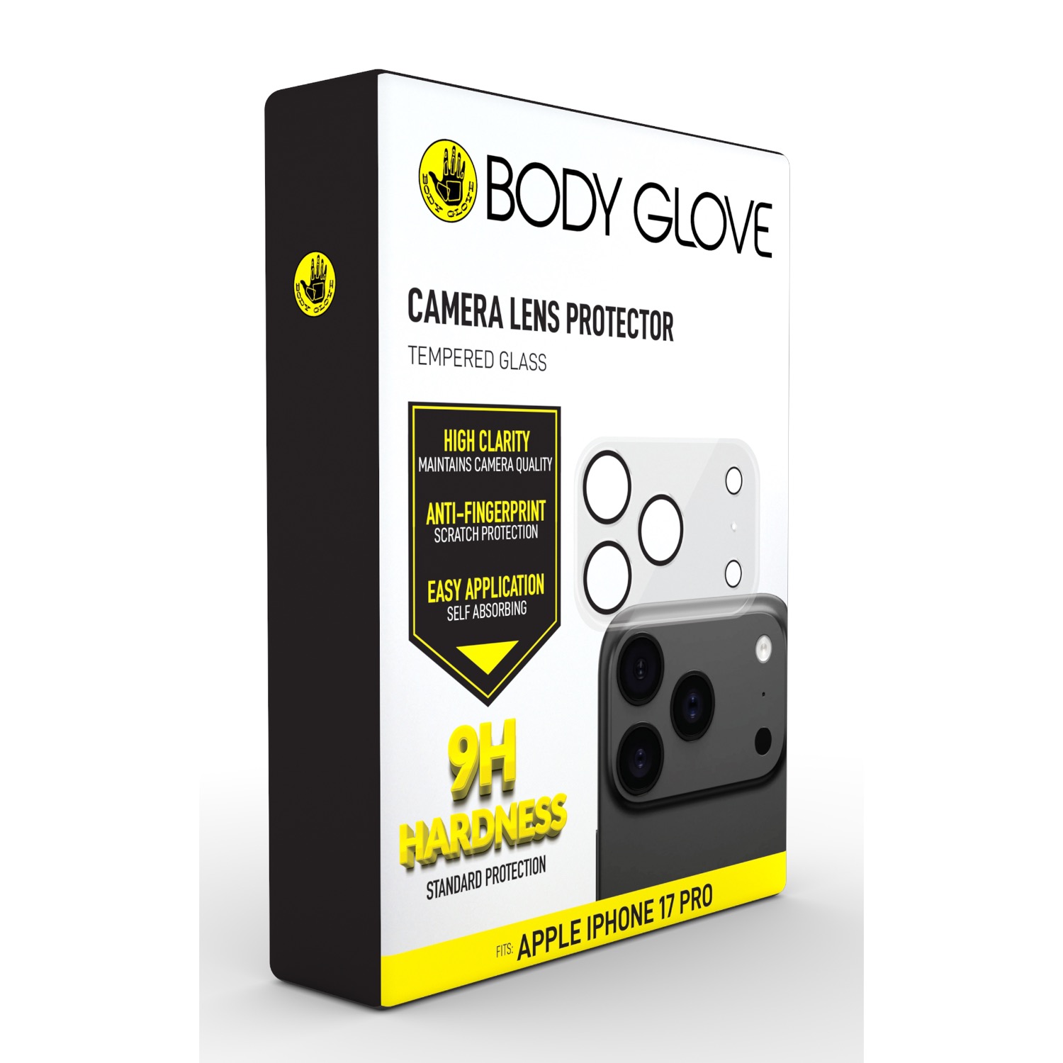 Body Glove Tempered Glass Camera Screen Protector - Apple iPhone 17 Pro - Black - Image 34