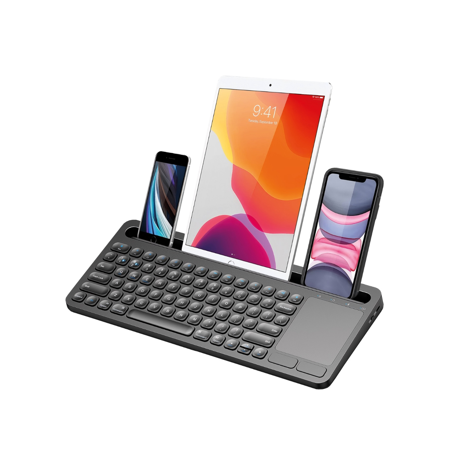 Body Glove Wireless Keyboard With Stand - Black - Image 50