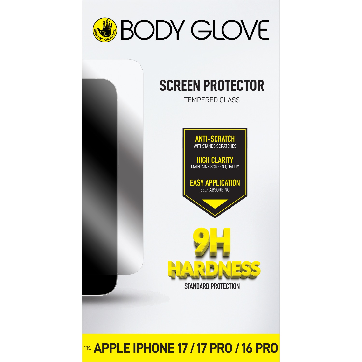 Body Glove Tempered Glass Screen Protector - Apple iPhone 17/17 Pro/16 Pro - Clear - Image 35