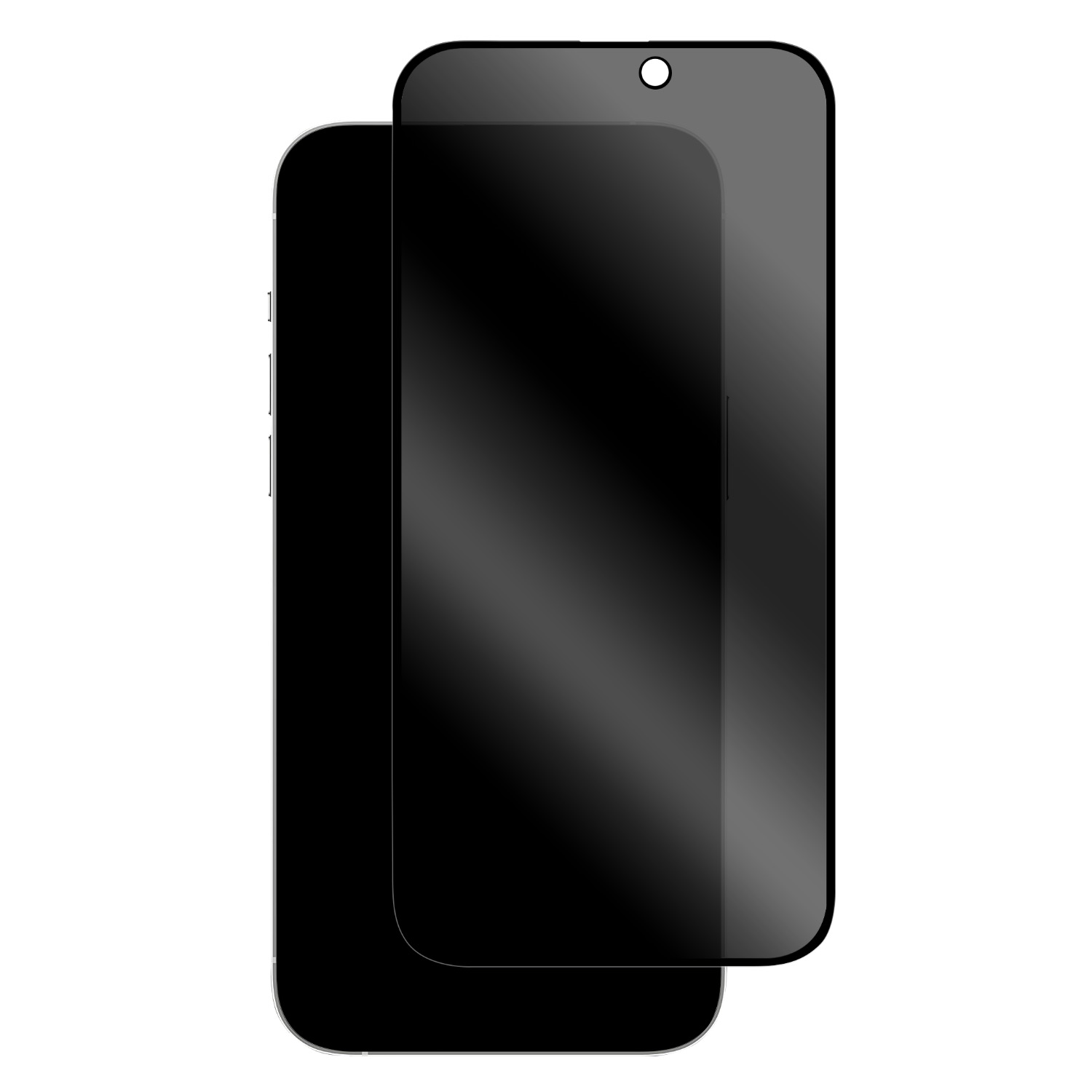 Body Glove Privacy Tempered Glass Screen Protector - Apple iPhone 16 / iPhone 15 - Black Border - Image 80