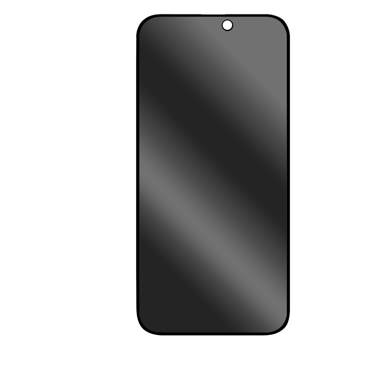 Body Glove Privacy Tempered Glass Screen Protector - Apple iPhone 16 / iPhone 15 - Black Border - Image 60