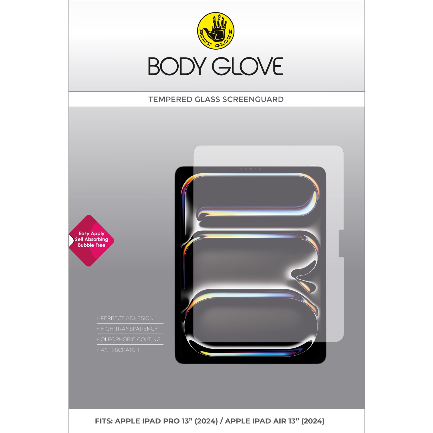 Body Glove Tempered Glass Screen Protector - Apple iPad Pro 13 (2024) / iPad Air 13 (2025/2024) - Clear - Image 31