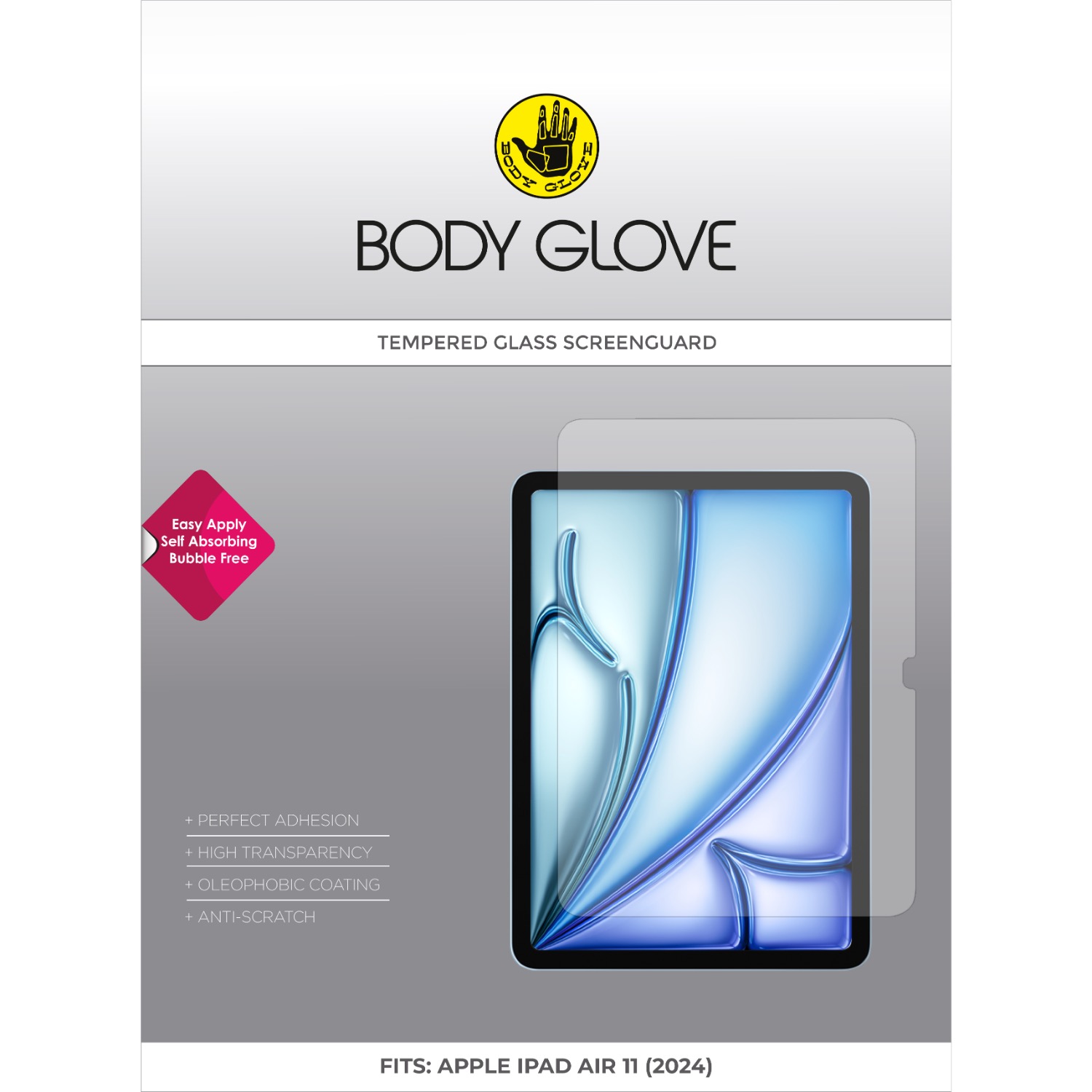 Body Glove Tempered Glass Screen Protector - Apple iPad Air 11 (2025/2024) - Clear - Image 16