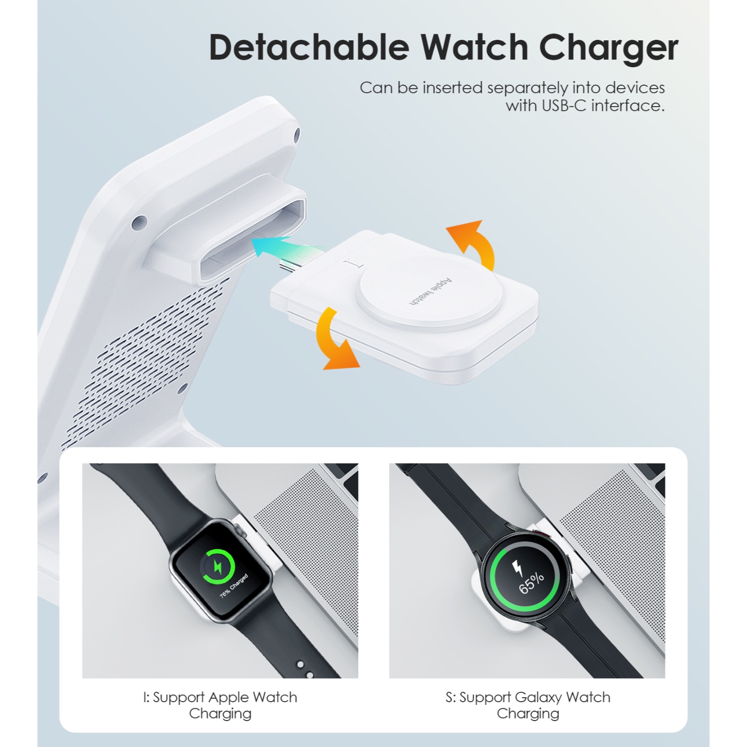 Choetech Fast Wireless 4 In 1 Magnetic Charging Stand T608-F 15W - White - Image 58