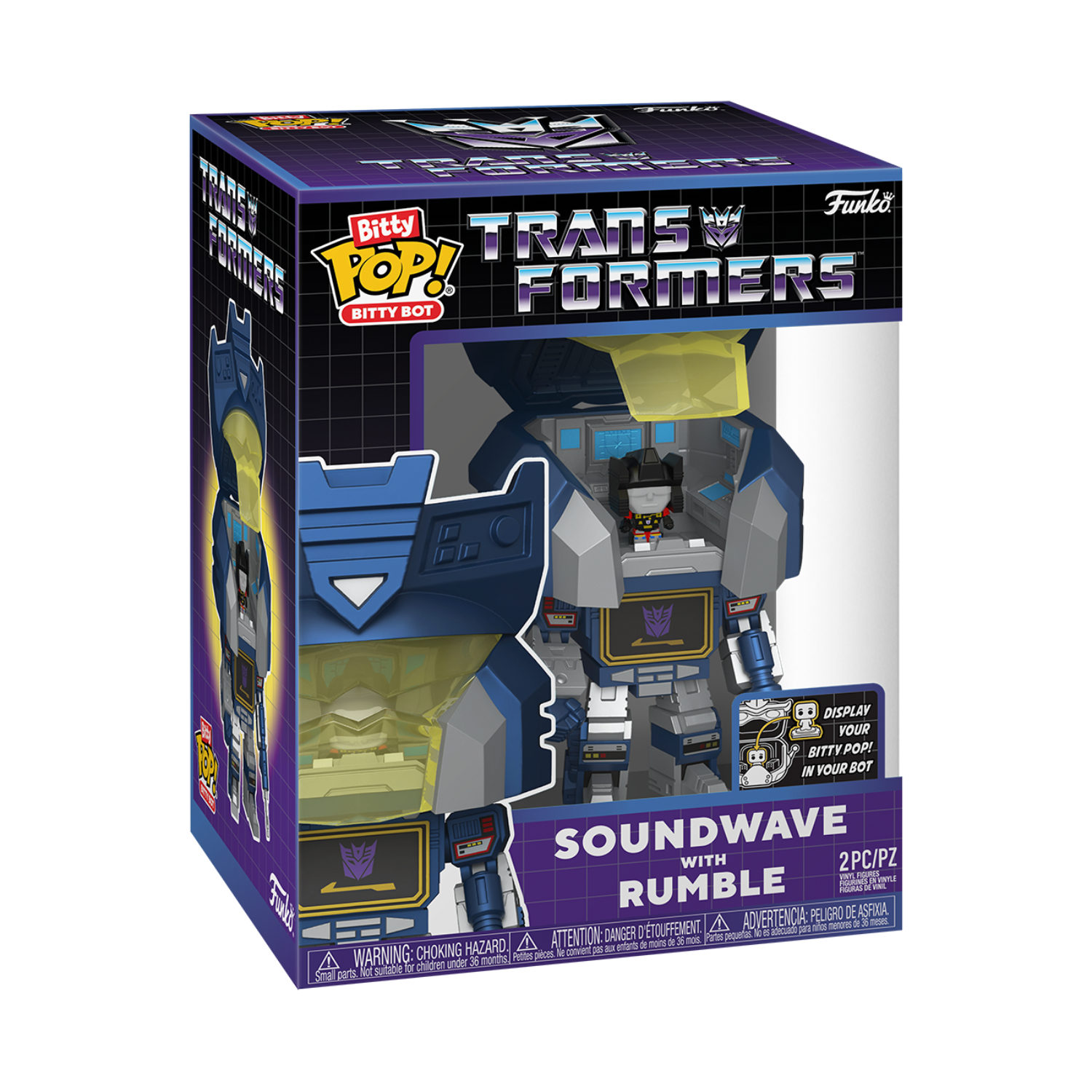 Funko Bitty Pop! Bitty Bot: Transformers - Soundwave with Rumble - Image 16