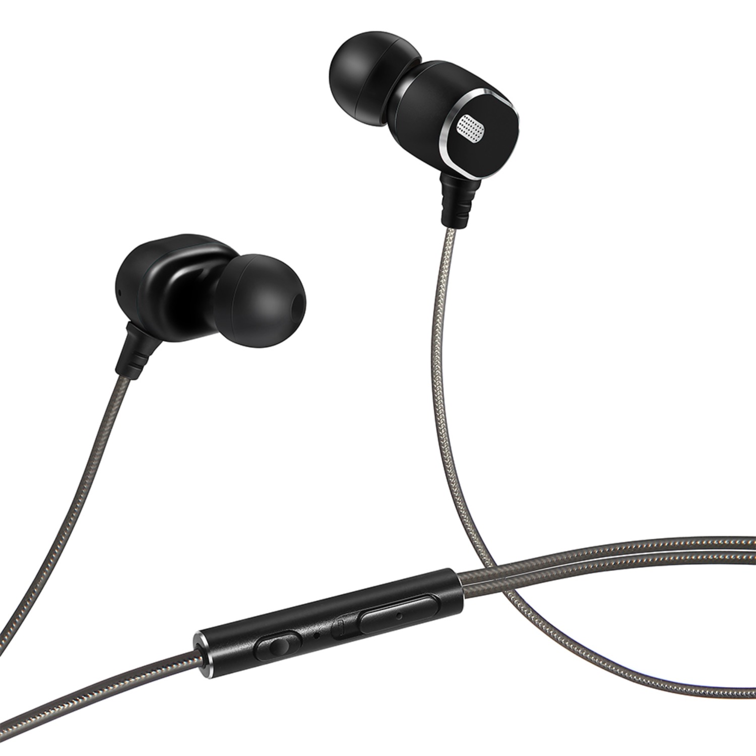 INTOUCH Explosive Wired Earphones - Black & Silver - Image 7