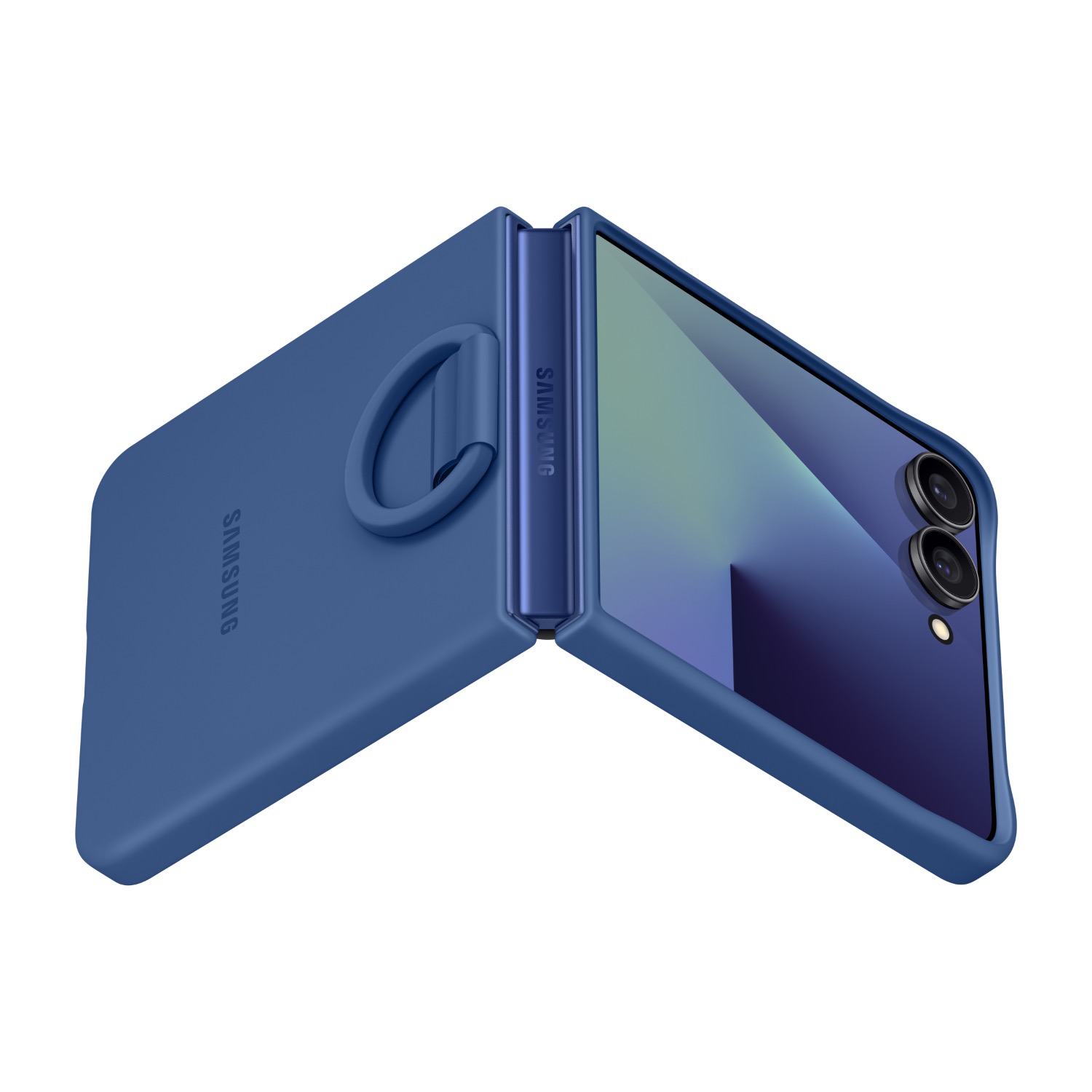 Samsung Silicone Cover With Ring - Samsung Galaxy Z Flip7 - Blue - Image 66