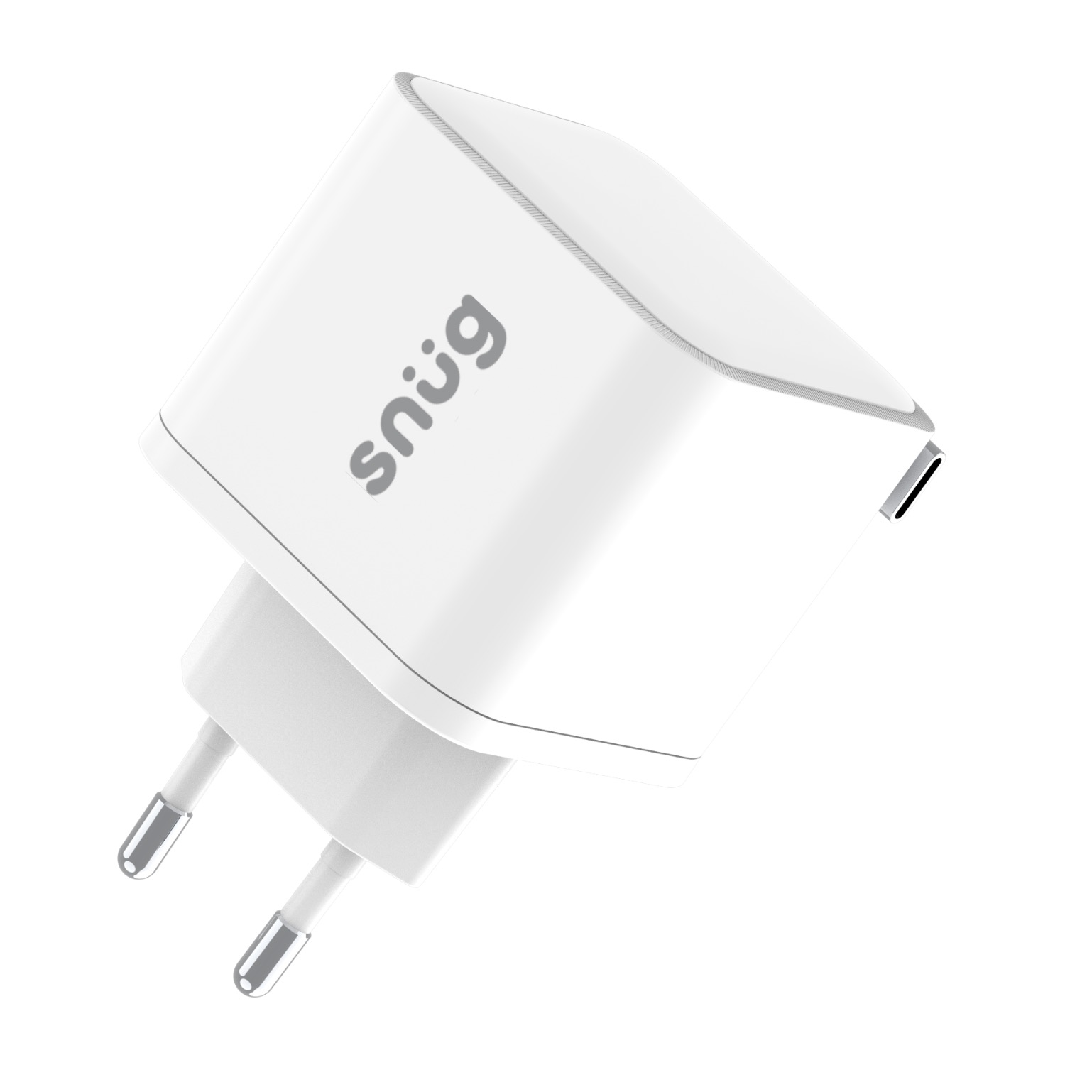 Snug 1 Port PD Charger With Retractable Cable - 35W - White - Image 33