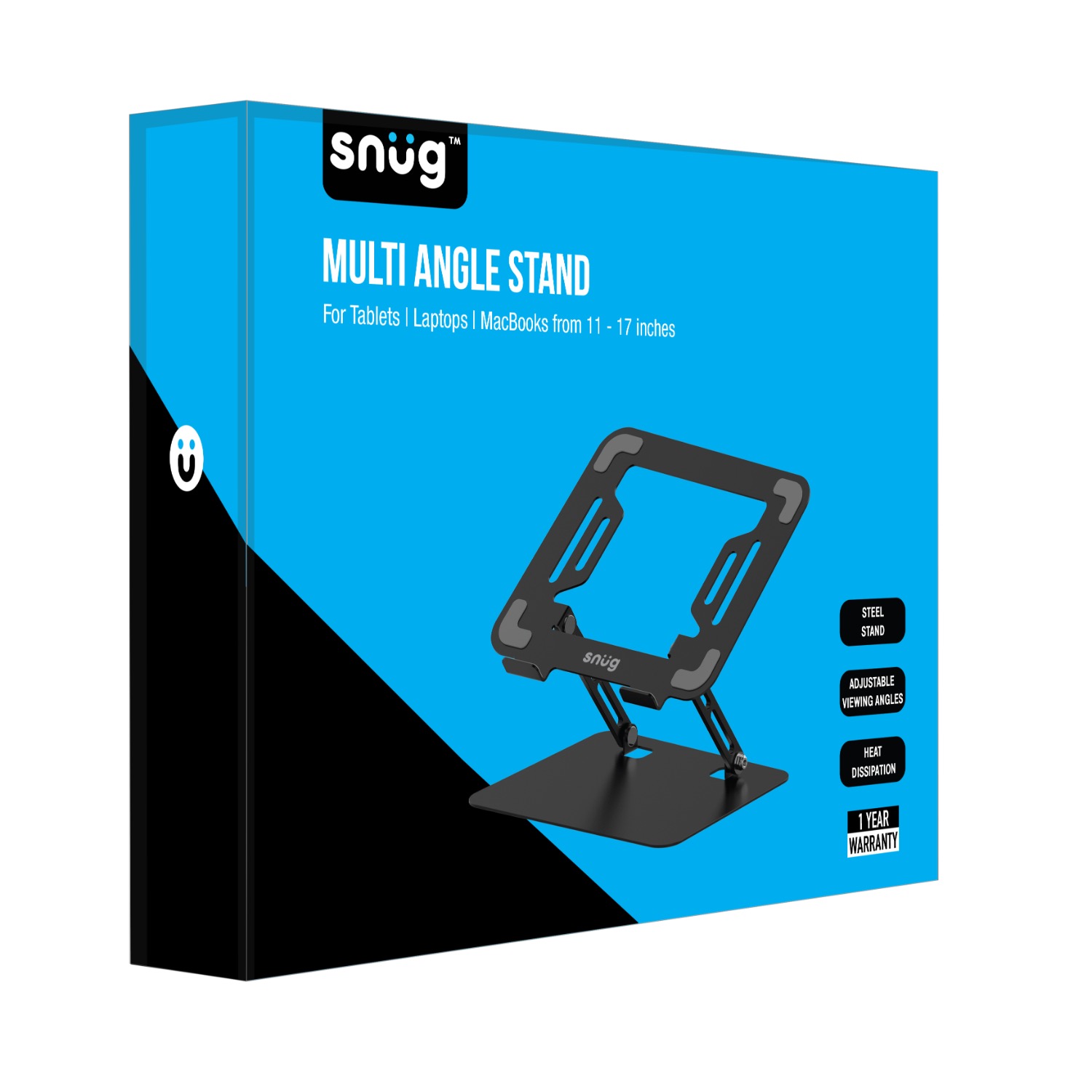Snug Multi Angle Laptop Stand - Black - Image 90