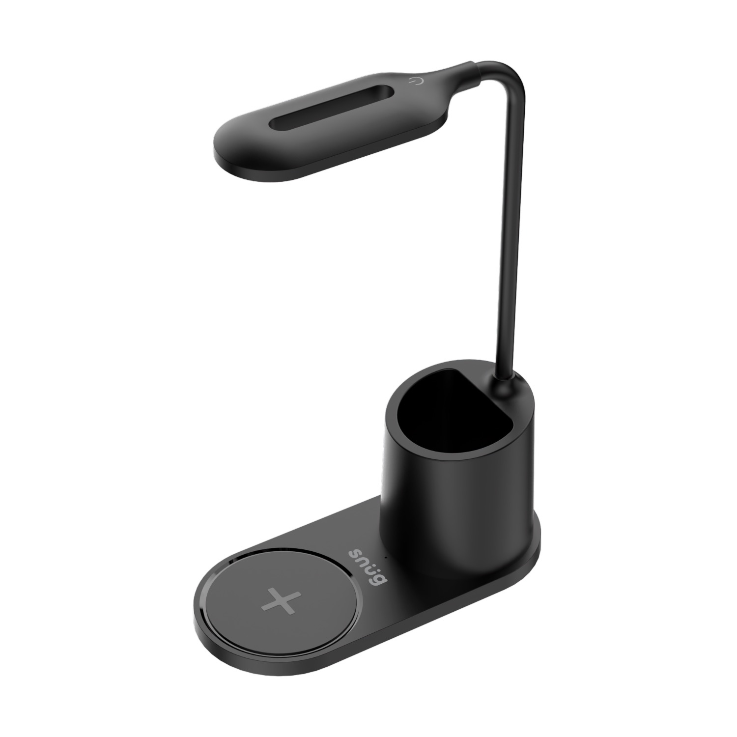 Snug LED Wireless Charger Pad With Pen Holder 15W - Black - Image 58