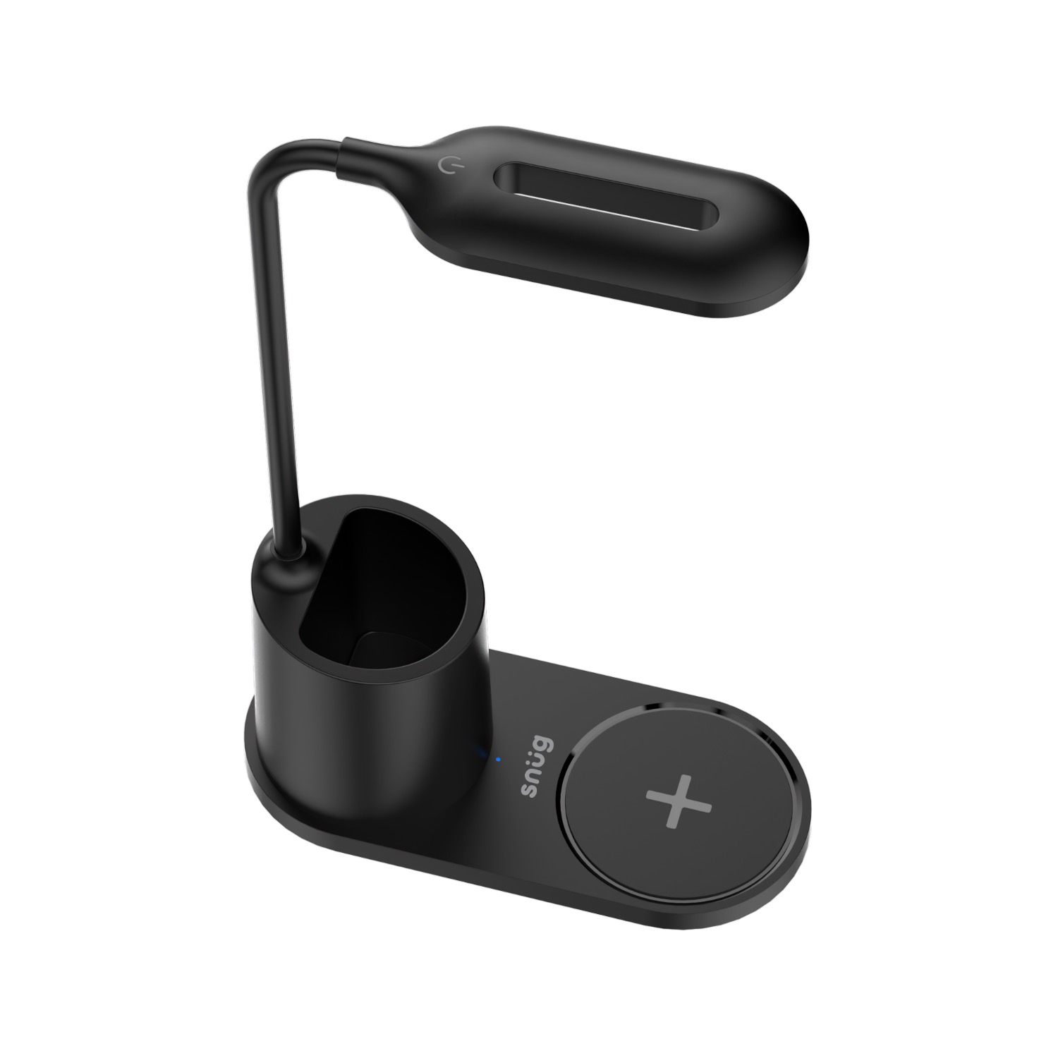 Snug LED Wireless Charger Pad With Pen Holder 15W - Black - Image 53