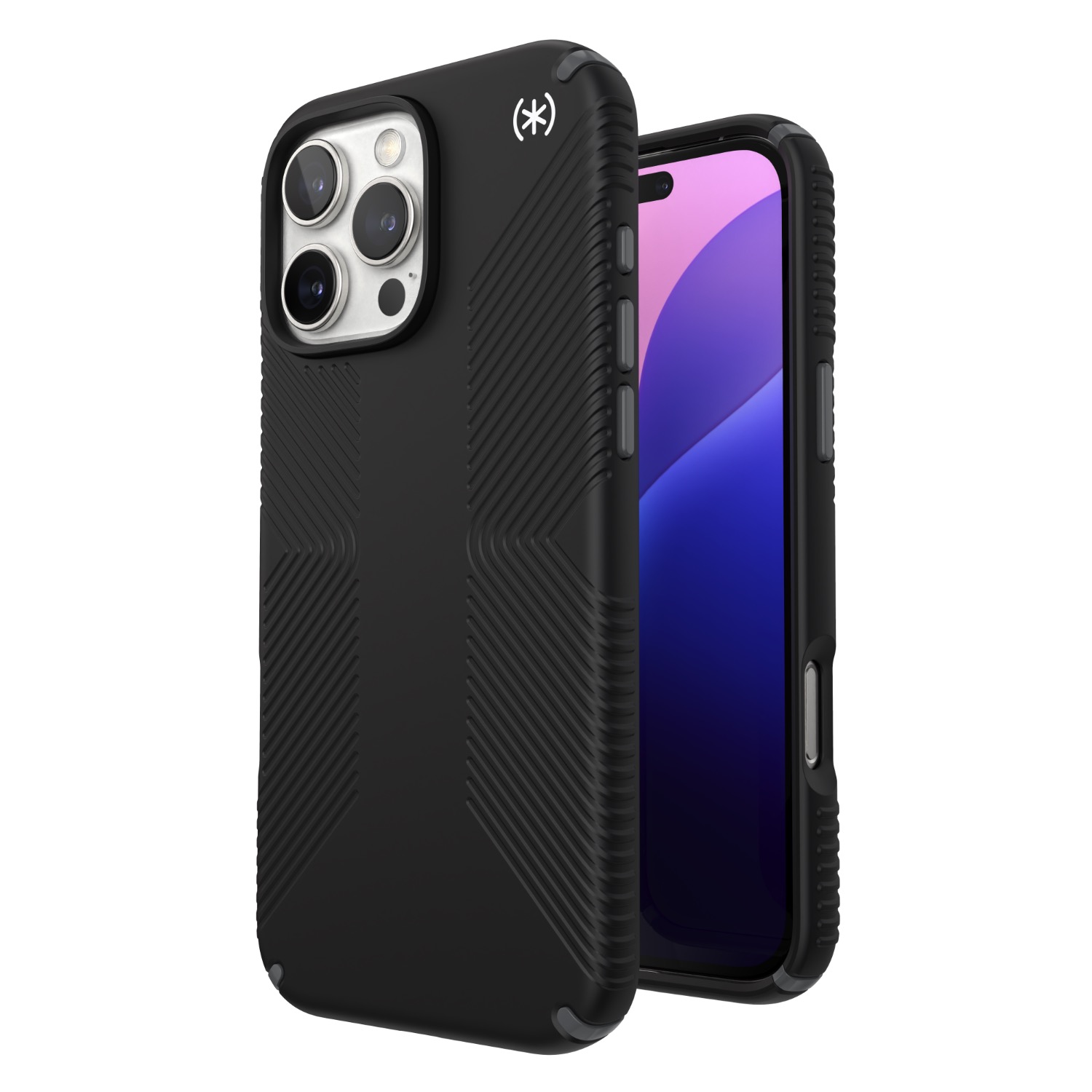 Speck Presidio2 Grip Case - Apple iPhone 16 Pro Max - Black & Slate Grey - Image 32