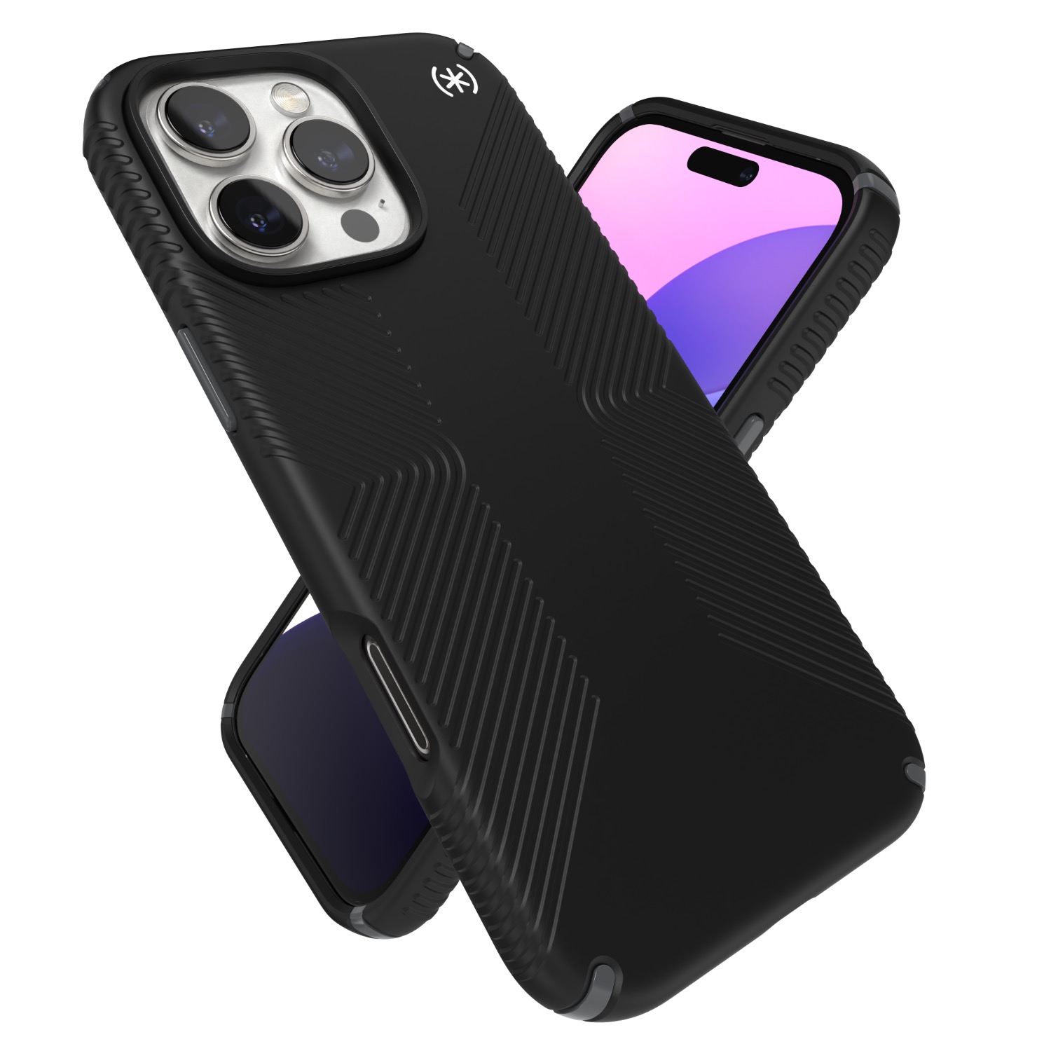 Speck Presidio2 Grip Case - Apple iPhone 16 Pro Max - Black & Slate Grey - Image 24