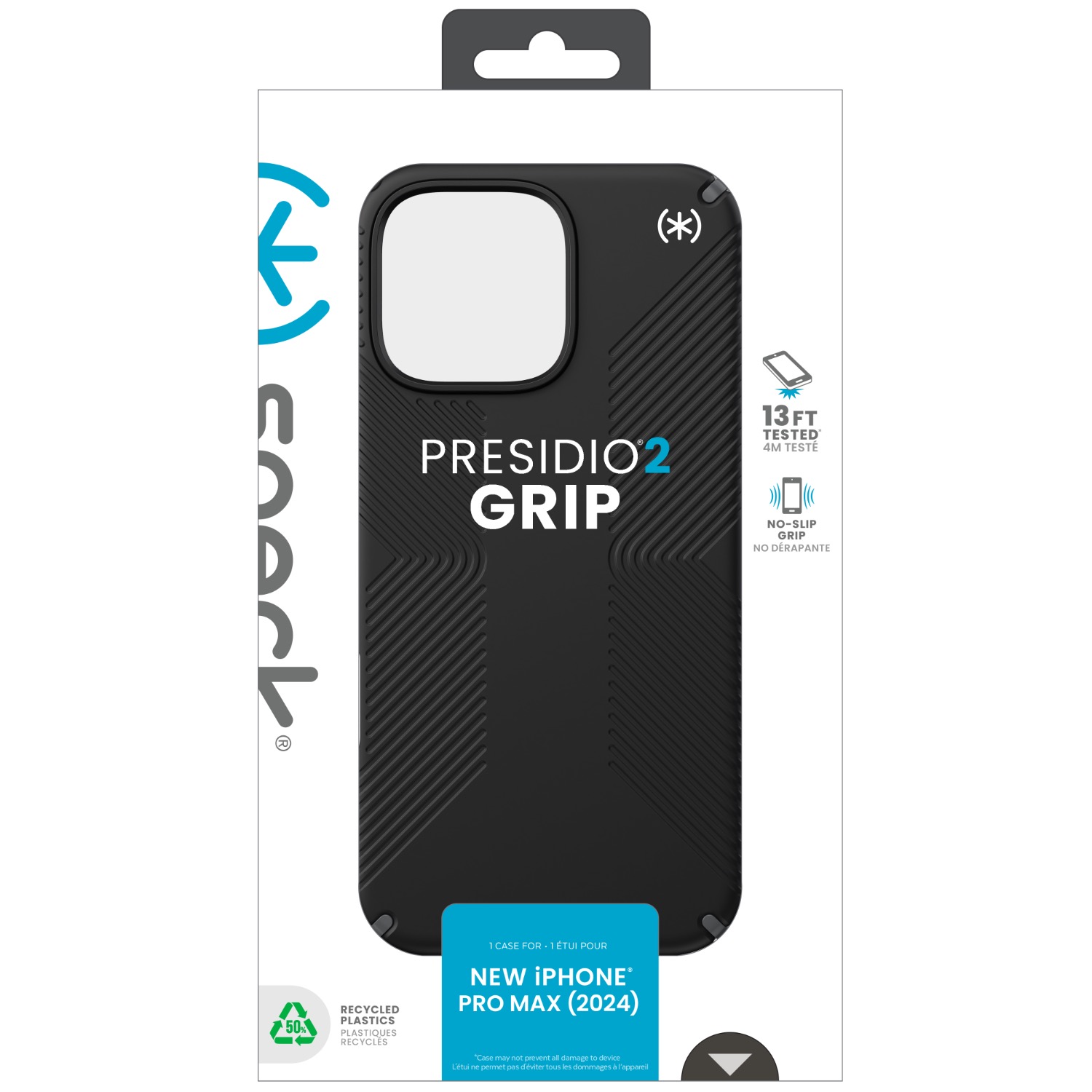 Speck Presidio2 Grip Case - Apple iPhone 16 Pro Max - Black & Slate Grey - Image 36