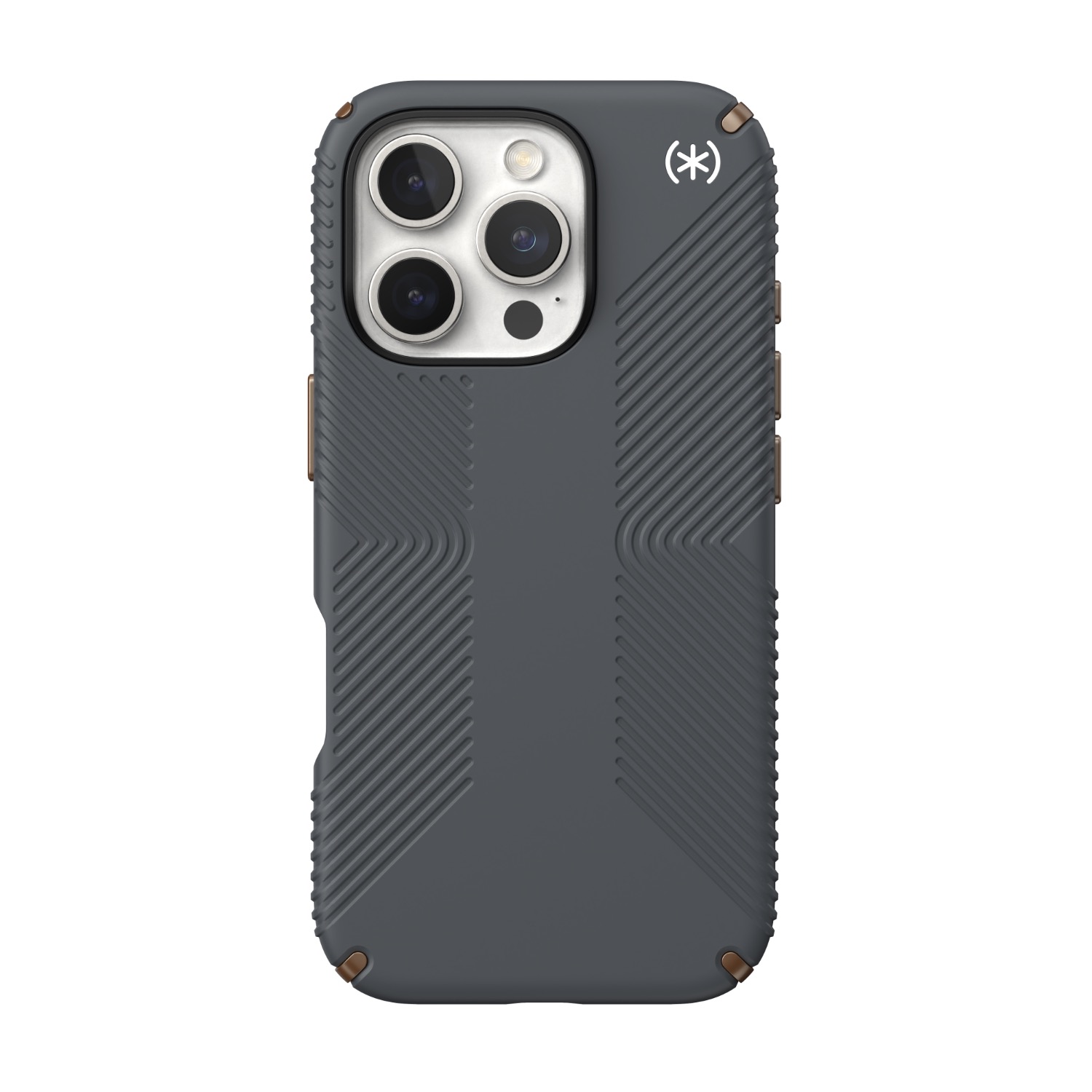 Speck Presidio2 Grip Case - Apple iPhone 16 Pro - Charcoal Grey & Cool Bronze - Image 37
