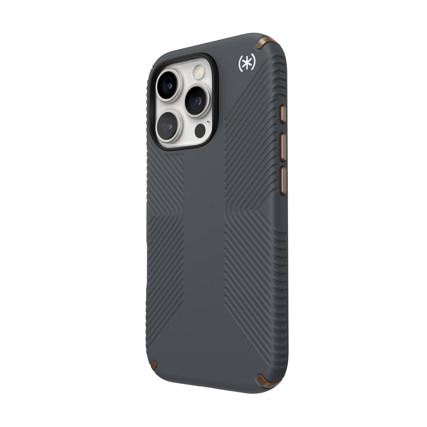 Speck Presidio2 Grip Case - Apple iPhone 16 Pro - Charcoal Grey & Cool Bronze - Image 29